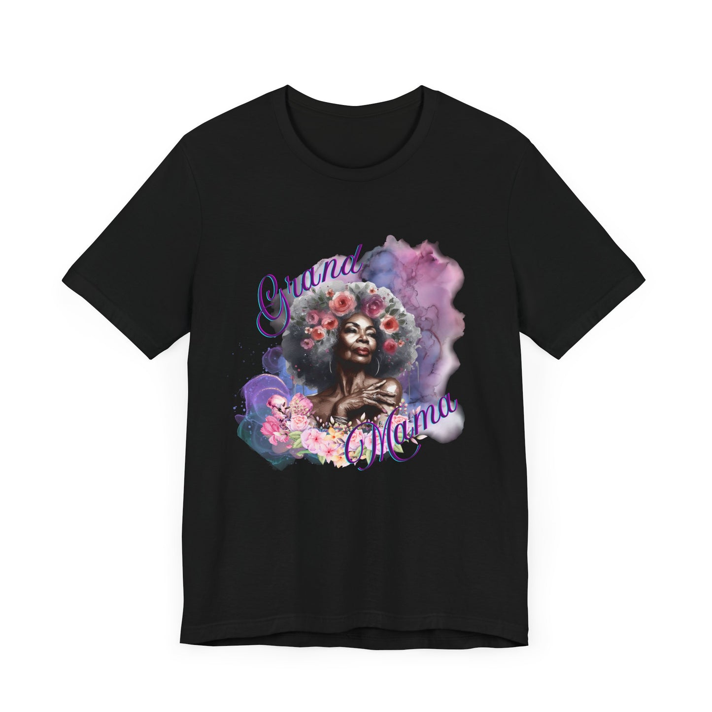Grand Mama Floral Tee - Unisex Jersey Short Sleeve T-Shirt for Celebrating Grandmothers