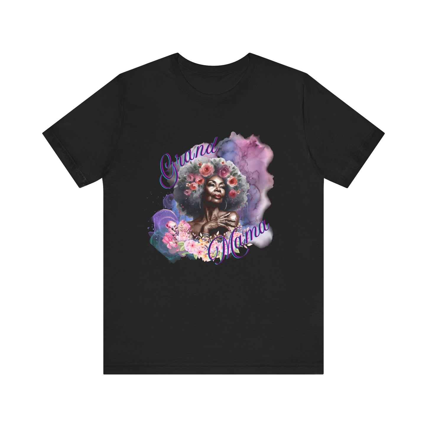 Grand Mama Floral Tee - Unisex Jersey Short Sleeve T-Shirt for Celebrating Grandmothers