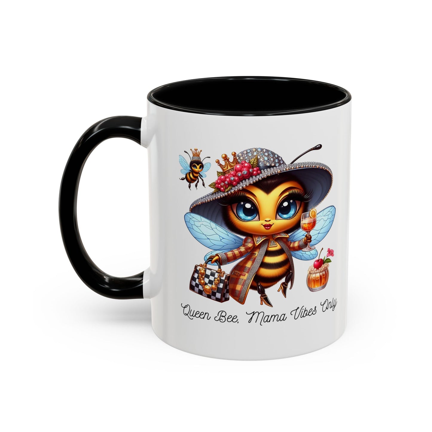 Queen Bee Coffee Mug - Cute Bee Design for Bee Lovers and Moms