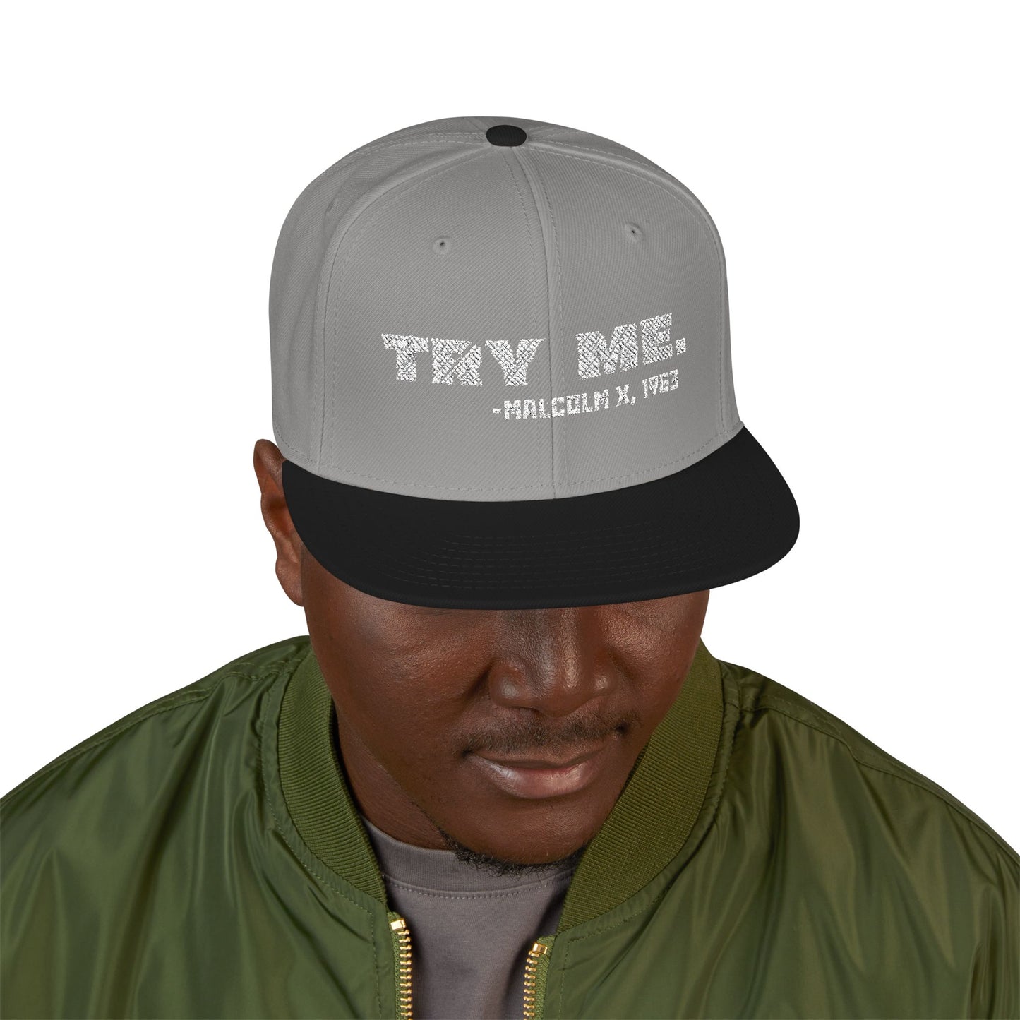 Malcolm X, 1963 History Snapback Embroidery Cap