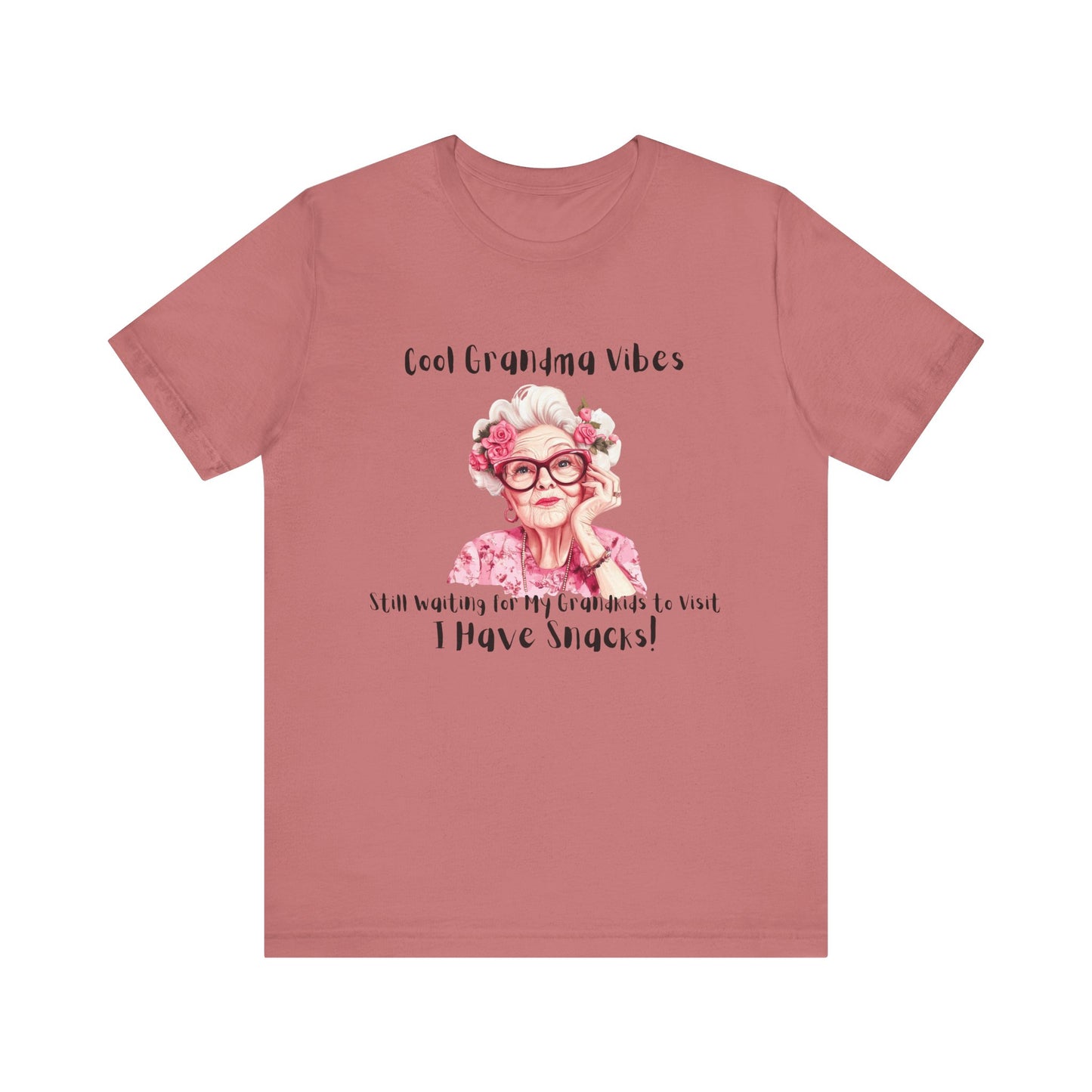 Cool Grandma Vibes Tee - Funny Unisex Jersey Short Sleeve Shirt