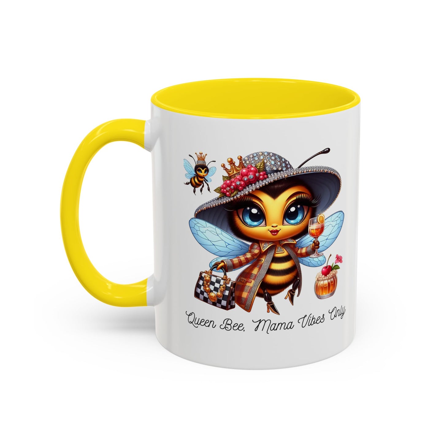 Queen Bee Coffee Mug - Cute Bee Design for Bee Lovers and Moms