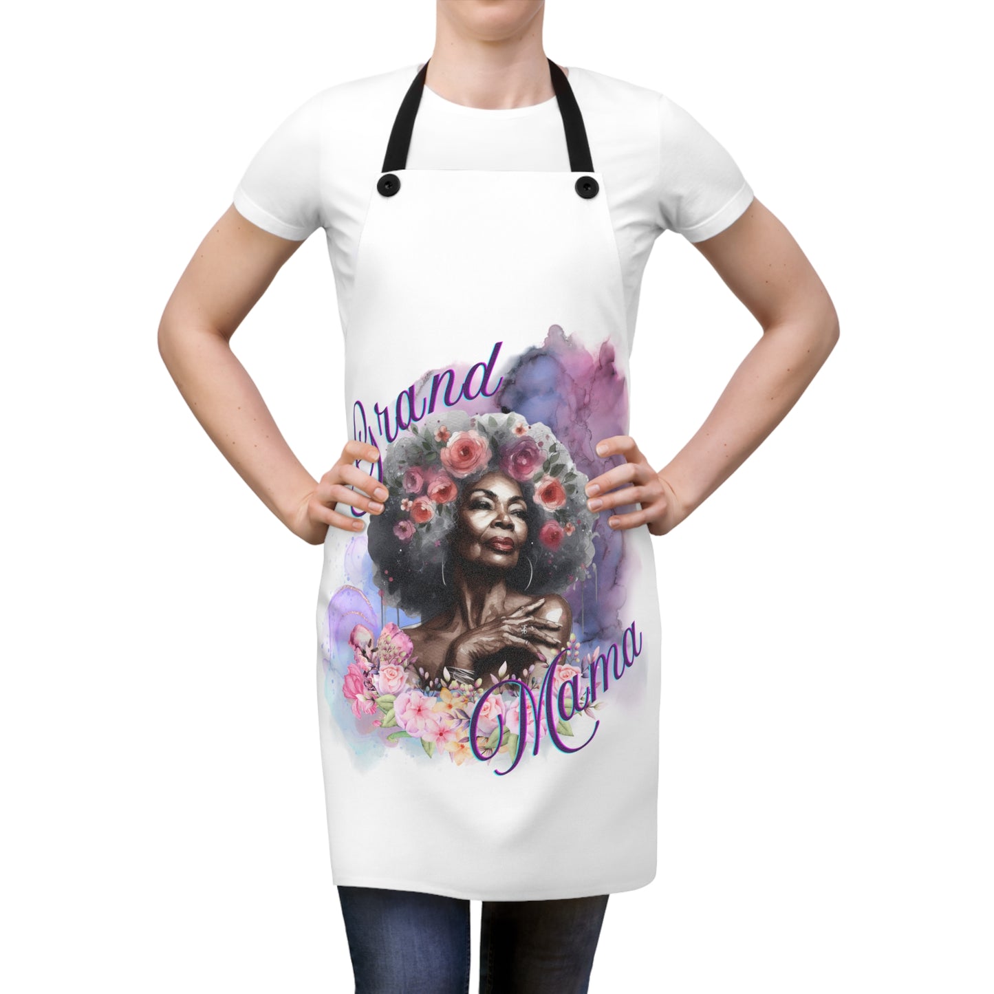 Grand Mama Floral Apron - Perfect Gift for Cooking Enthusiasts