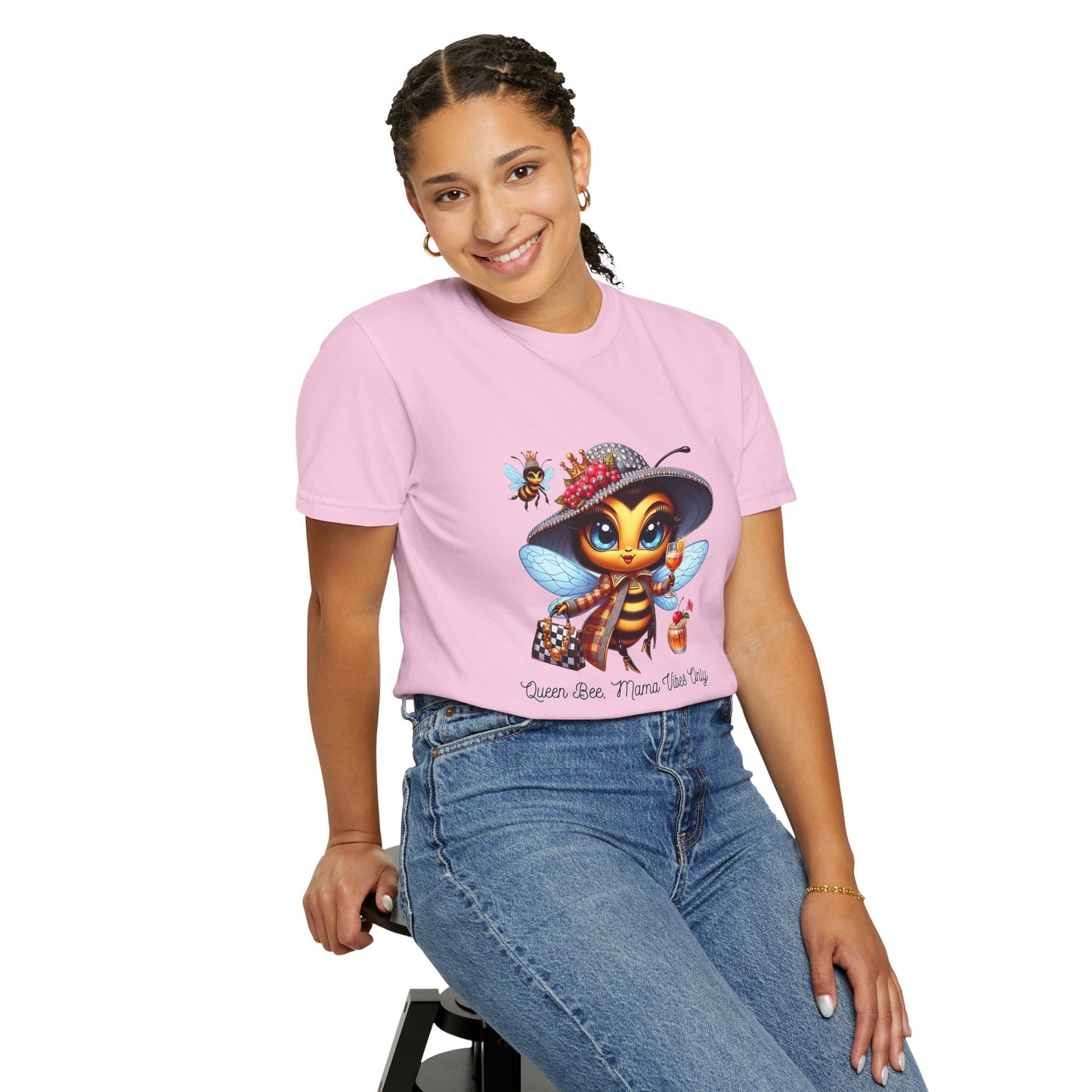 Queen Bee Mama Vibes Only T-Shirt | Unisex Garment-Dyed Tee