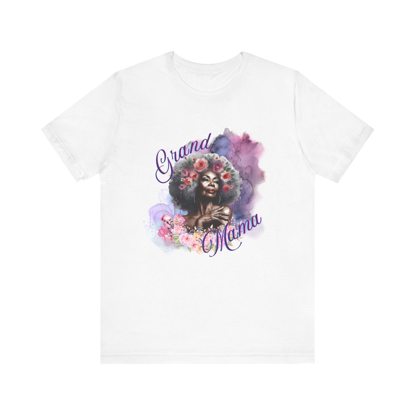 Grand Mama Floral Tee - Unisex Jersey Short Sleeve T-Shirt for Celebrating Grandmothers