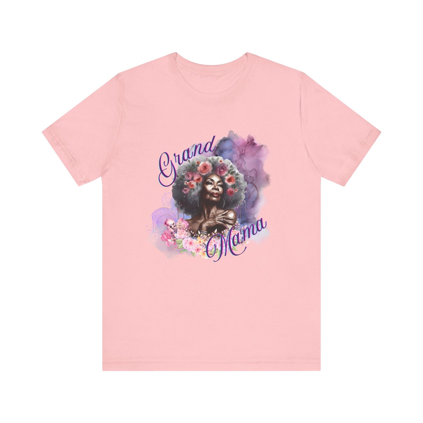 Grand Mama Floral Tee - Unisex Jersey Short Sleeve T-Shirt for Celebrating Grandmothers