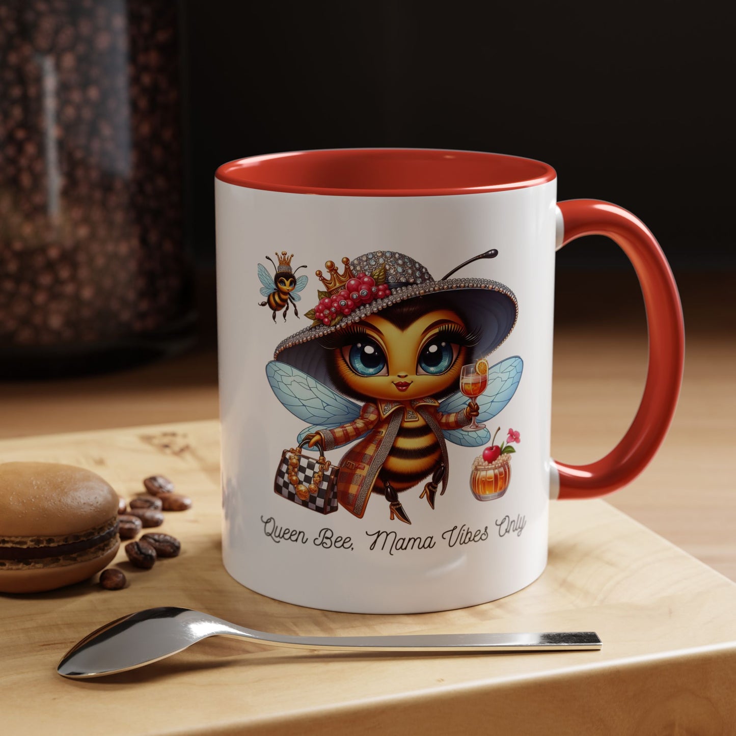 Queen Bee Coffee Mug - Cute Bee Design for Bee Lovers and Moms