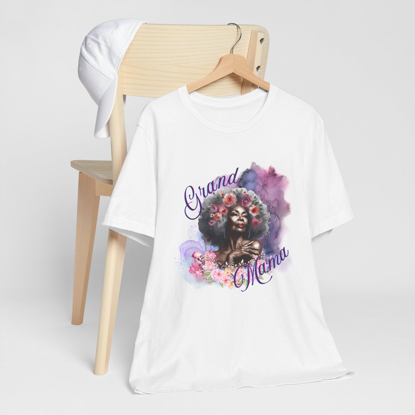 Grand Mama Floral Tee - Unisex Jersey Short Sleeve T-Shirt for Celebrating Grandmothers