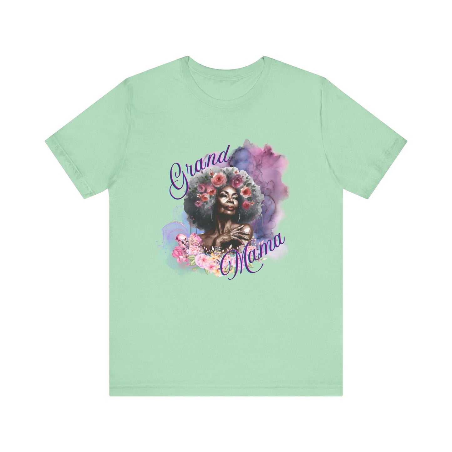 Grand Mama Floral Tee - Unisex Jersey Short Sleeve T-Shirt for Celebrating Grandmothers