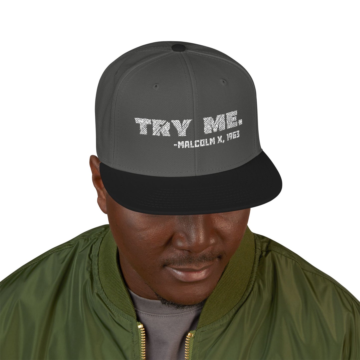 Malcolm X, 1963 History Snapback Embroidery Cap