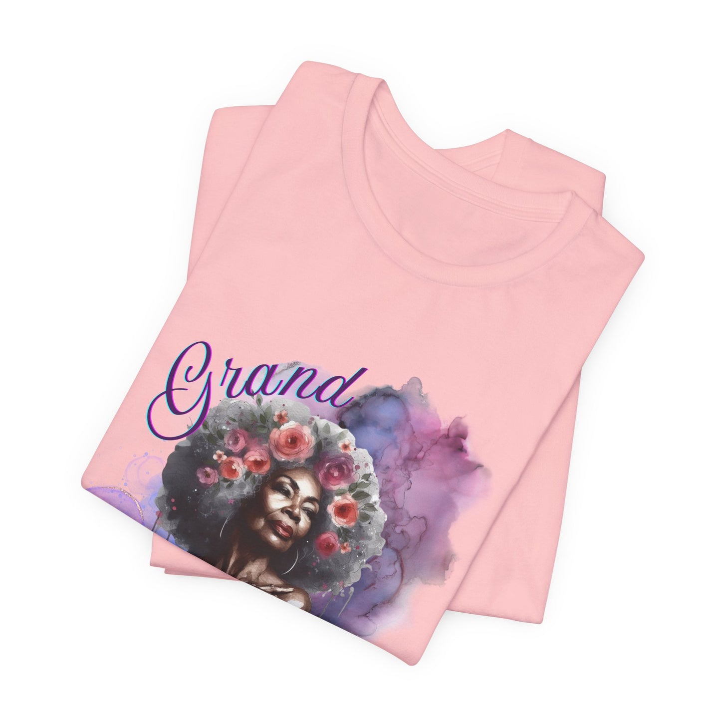 Grand Mama Floral Tee - Unisex Jersey Short Sleeve T-Shirt for Celebrating Grandmothers