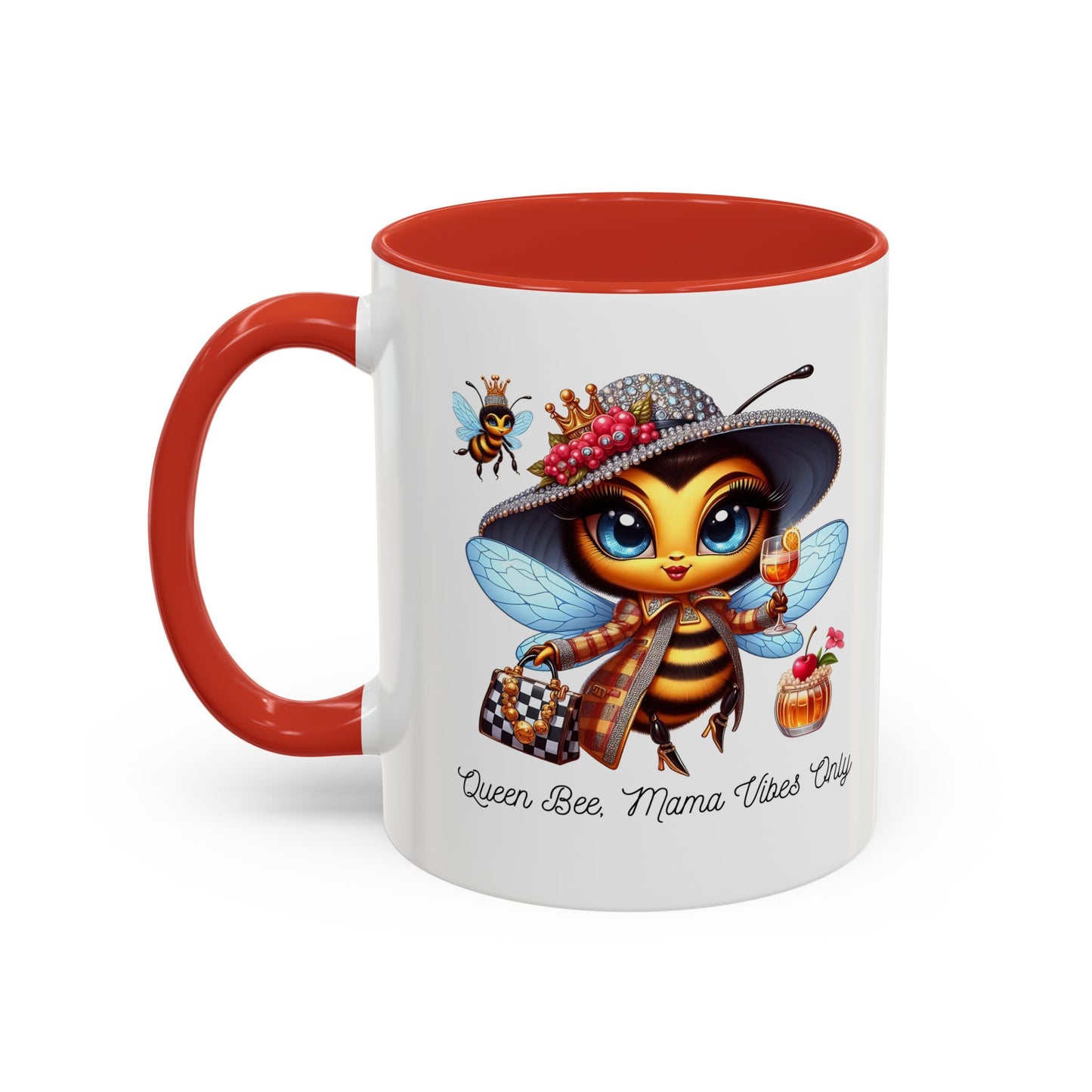 Queen Bee Coffee Mug - Cute Bee Design for Bee Lovers and Moms