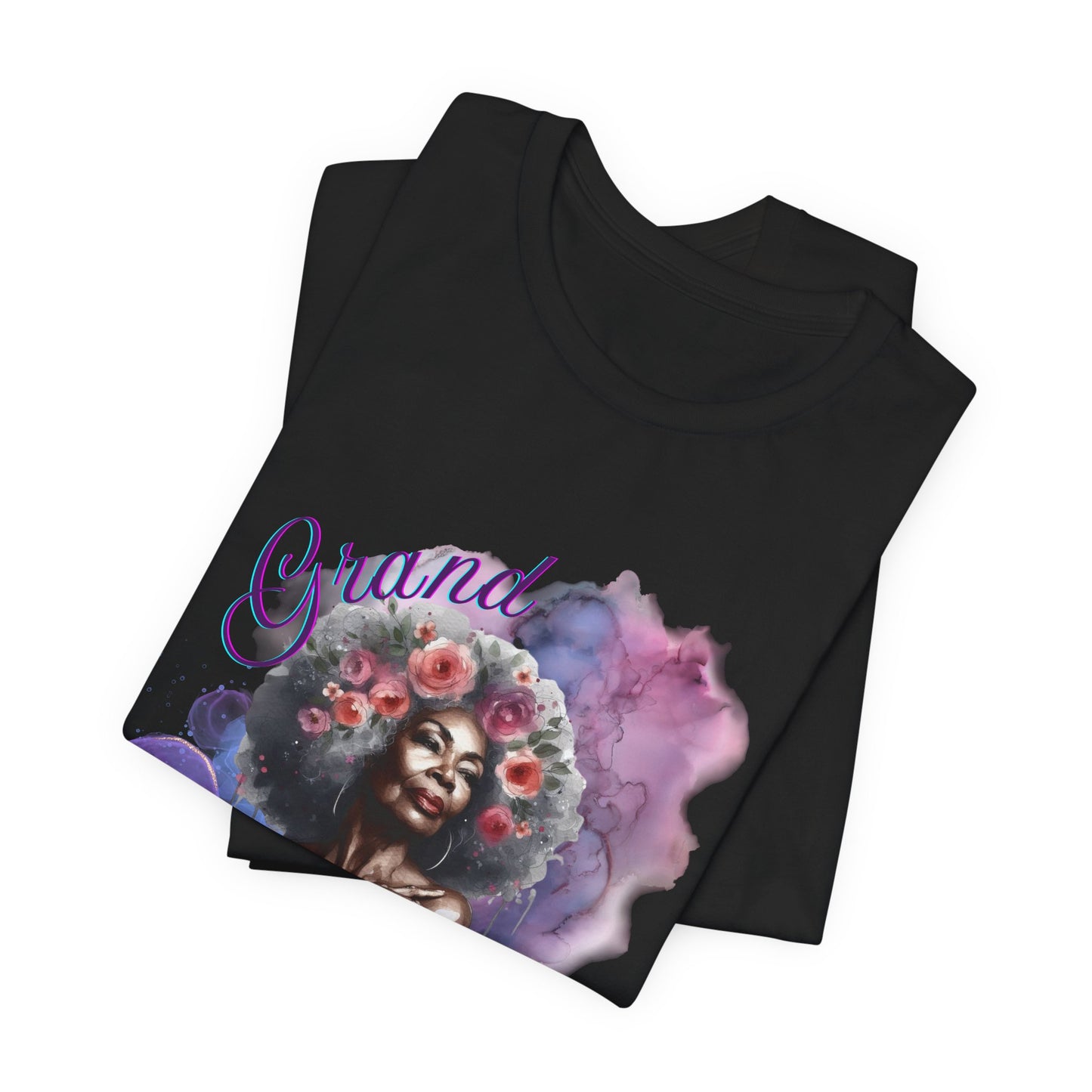 Grand Mama Floral Tee - Unisex Jersey Short Sleeve T-Shirt for Celebrating Grandmothers