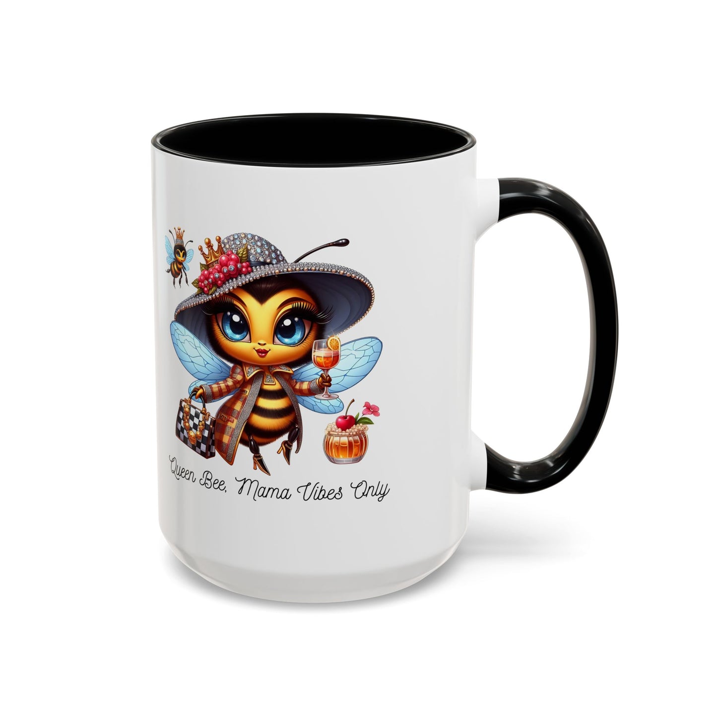 Queen Bee Coffee Mug - Cute Bee Design for Bee Lovers and Moms
