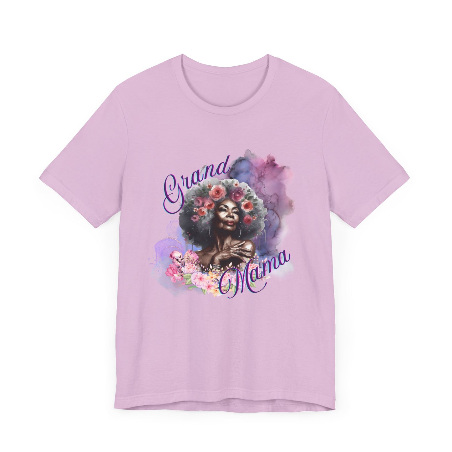 Grand Mama Floral Tee - Unisex Jersey Short Sleeve T-Shirt for Celebrating Grandmothers