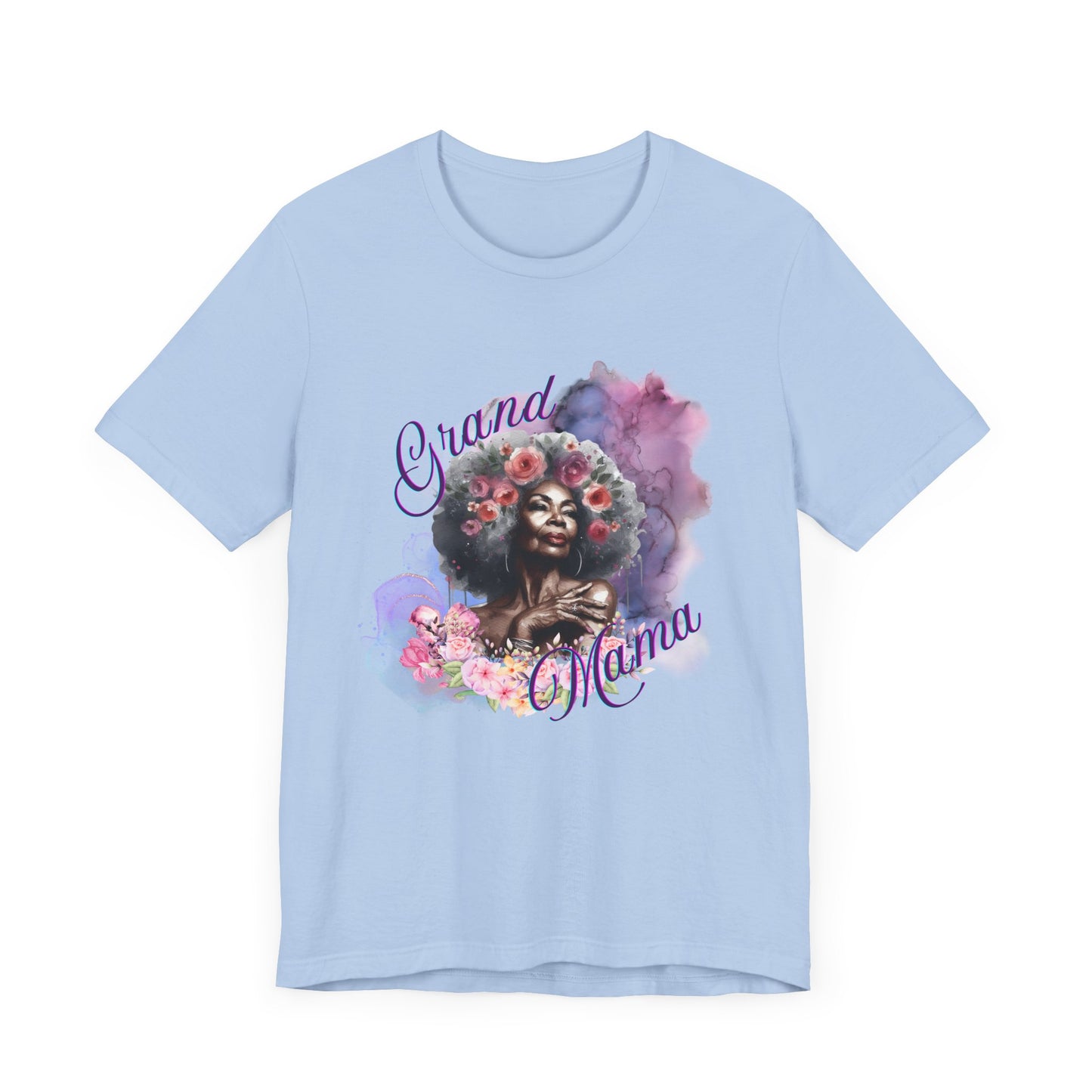 Grand Mama Floral Tee - Unisex Jersey Short Sleeve T-Shirt for Celebrating Grandmothers
