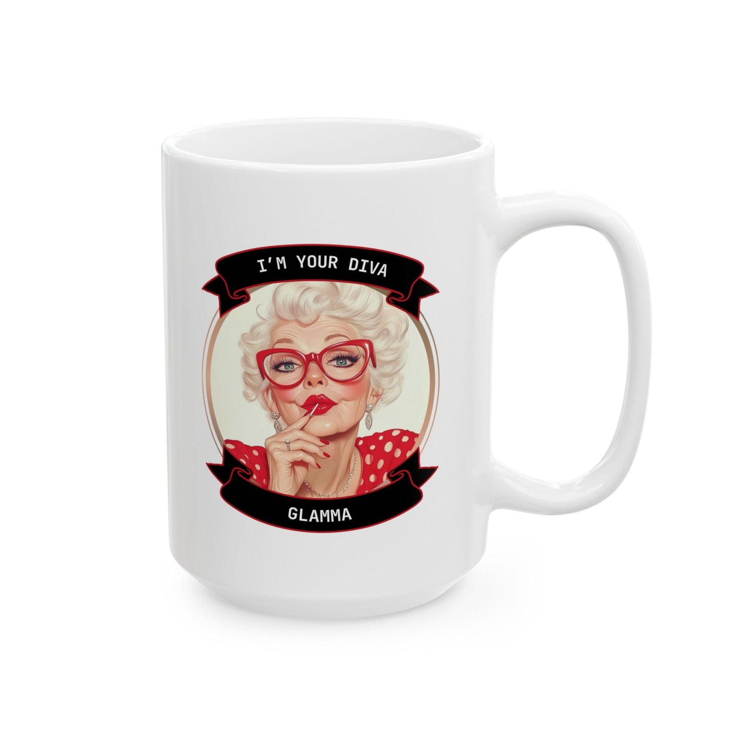 Vintage Pin-Up Style Ceramic Mother's day Mug - Fun Gift for Retro Lovers