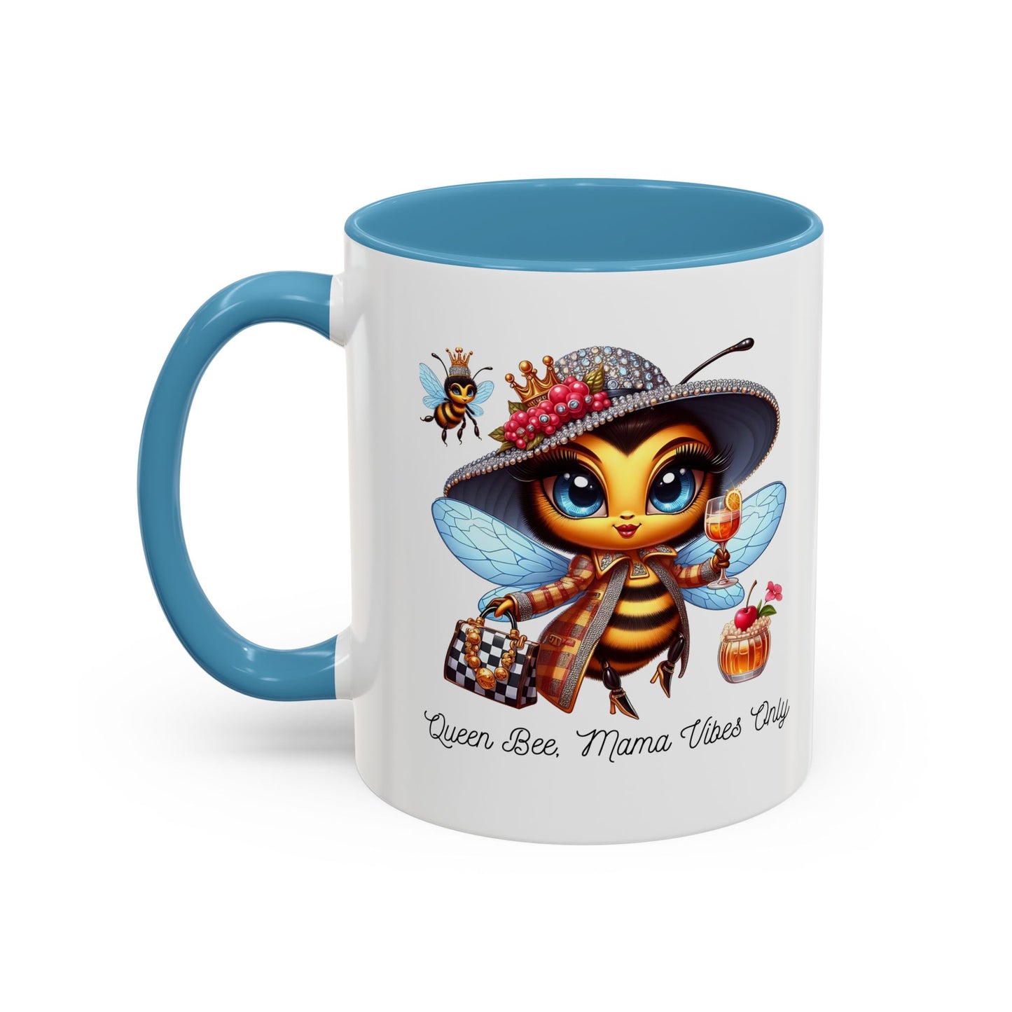 Queen Bee Coffee Mug - Cute Bee Design for Bee Lovers and Moms