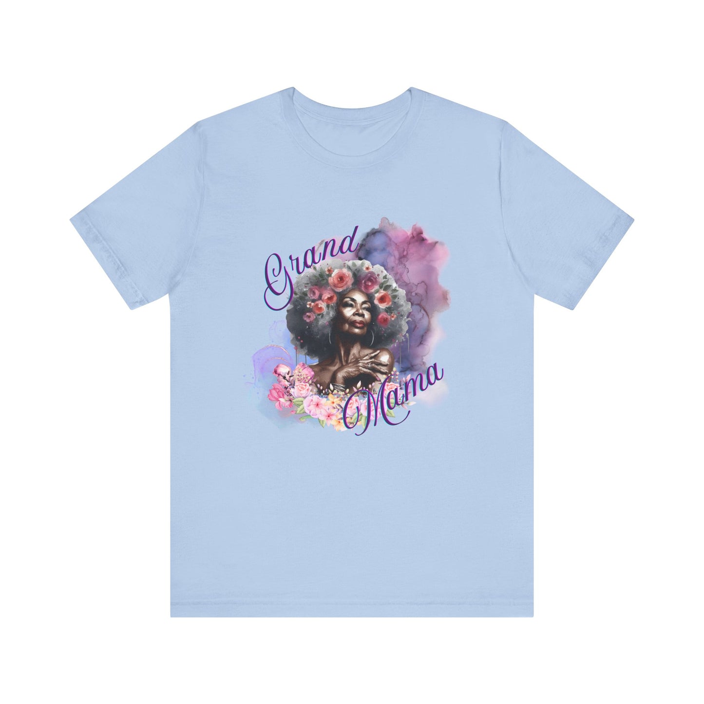Grand Mama Floral Tee - Unisex Jersey Short Sleeve T-Shirt for Celebrating Grandmothers
