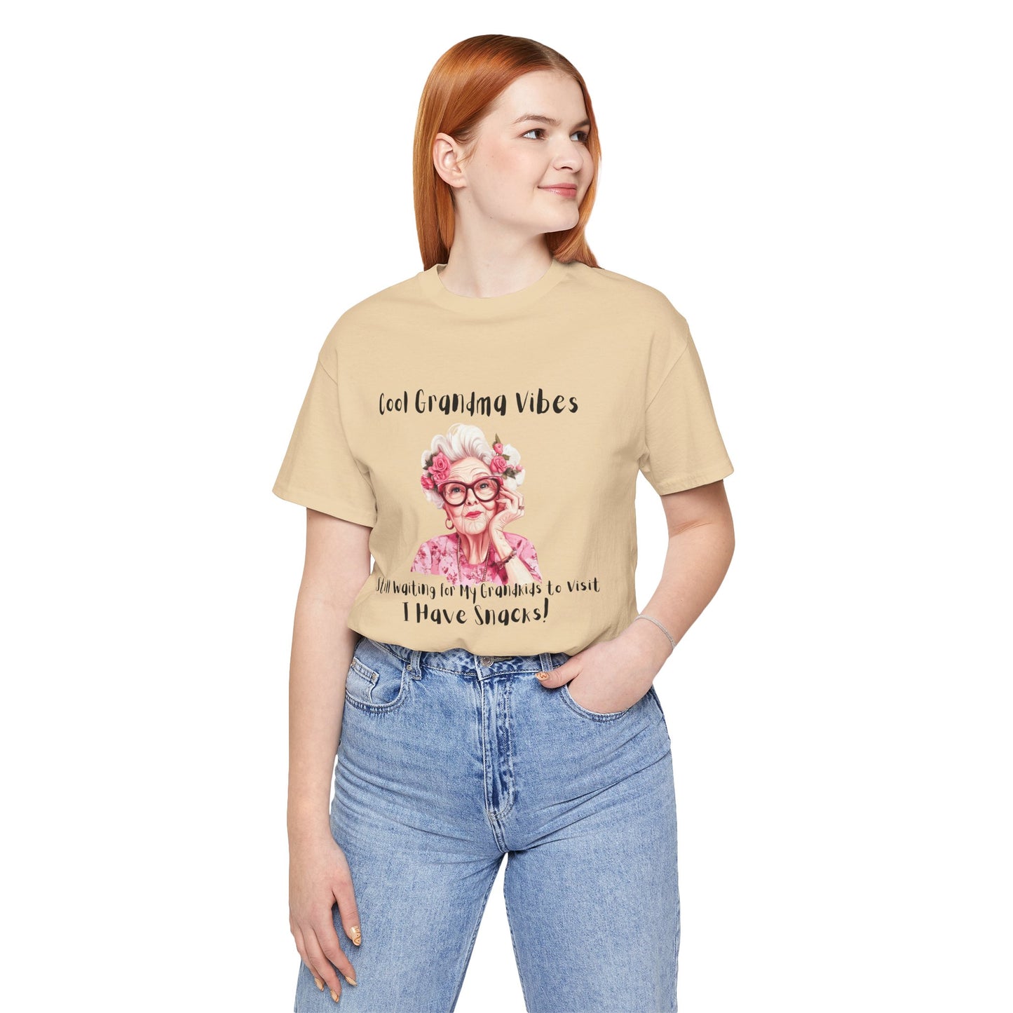 Cool Grandma Vibes Tee - Funny Unisex Jersey Short Sleeve Shirt