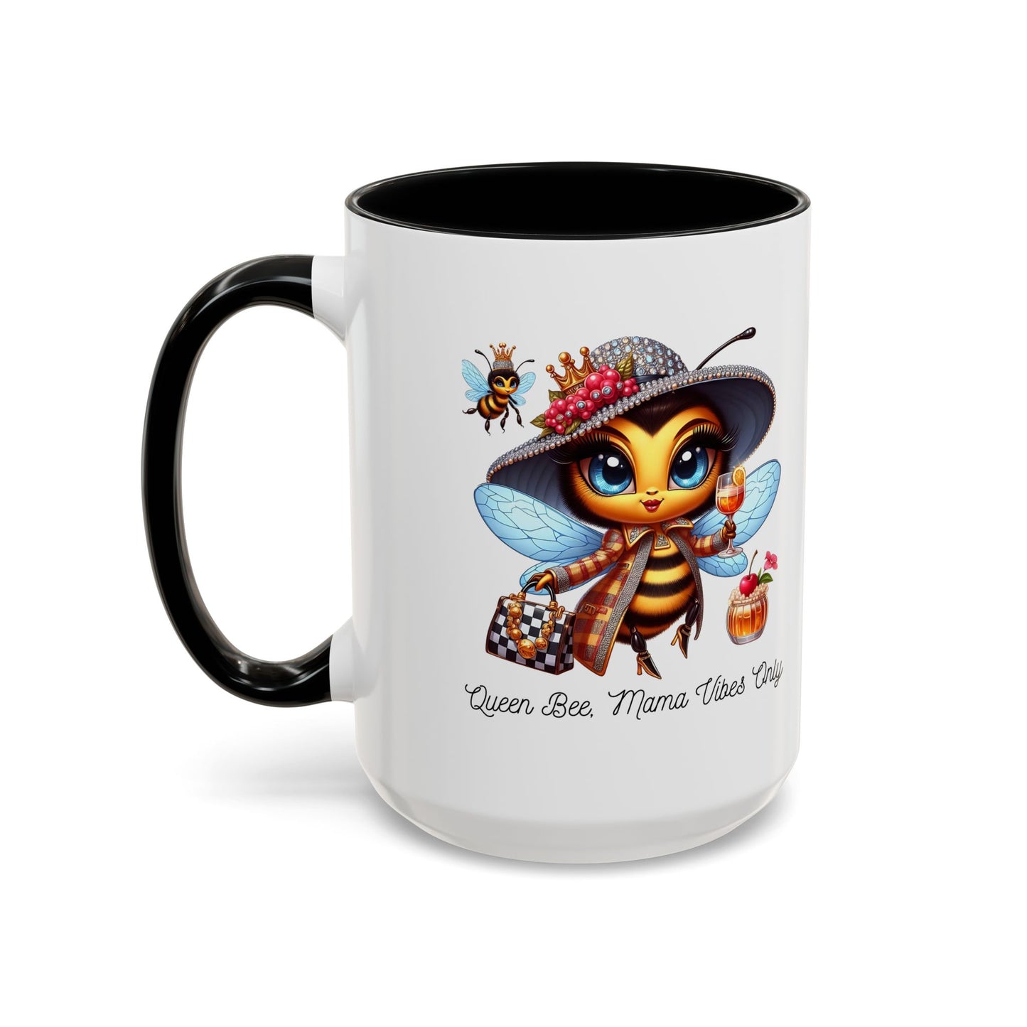 Queen Bee Coffee Mug - Cute Bee Design for Bee Lovers and Moms