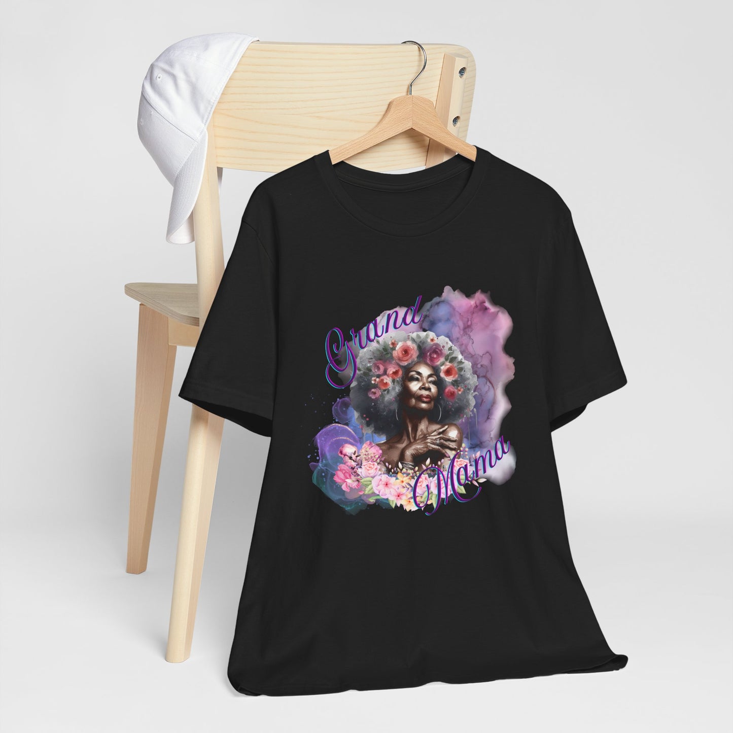Grand Mama Floral Tee - Unisex Jersey Short Sleeve T-Shirt for Celebrating Grandmothers
