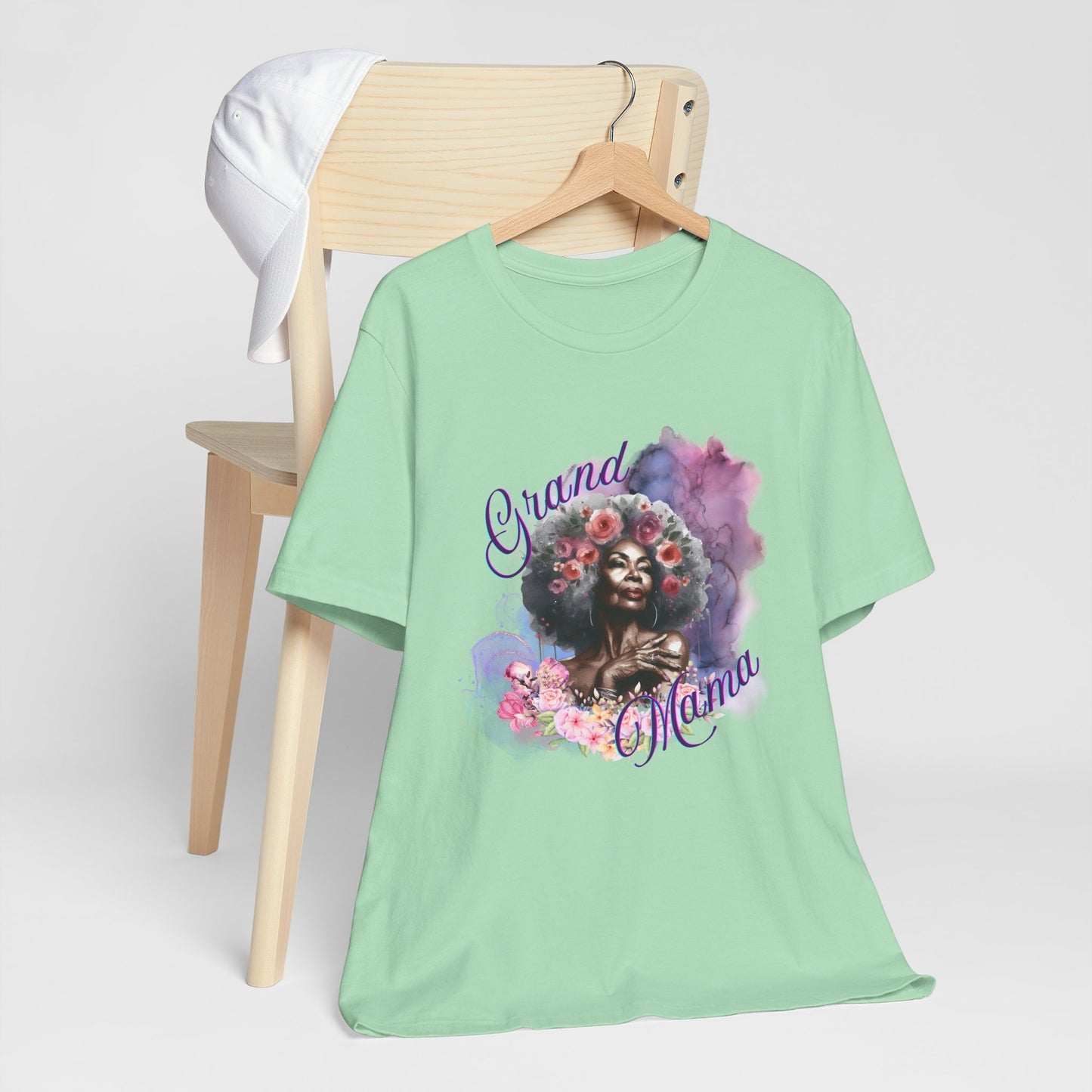 Grand Mama Floral Tee - Unisex Jersey Short Sleeve T-Shirt for Celebrating Grandmothers