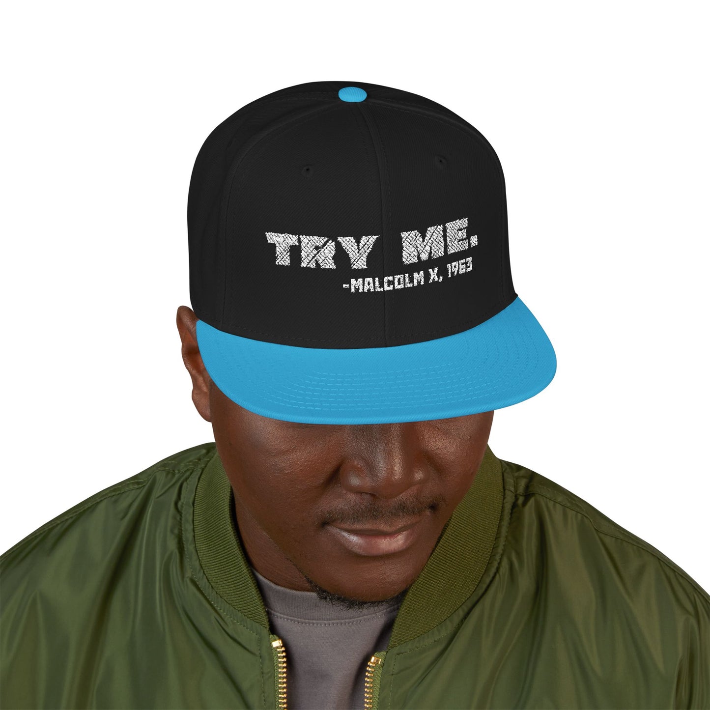 Malcolm X, 1963 History Snapback Embroidery Cap