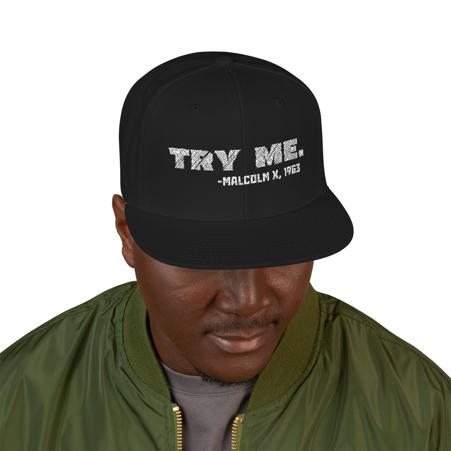 Malcolm X, 1963 History Snapback Embroidery Cap
