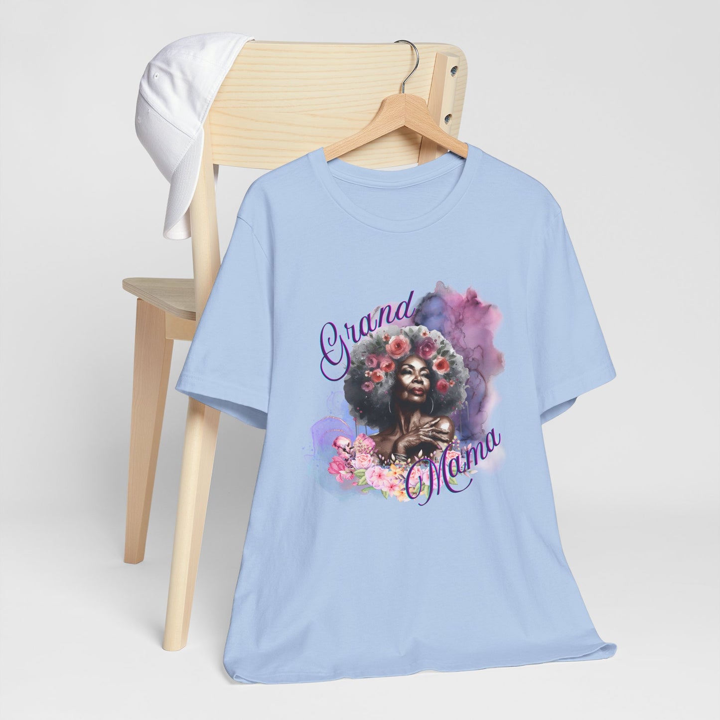 Grand Mama Floral Tee - Unisex Jersey Short Sleeve T-Shirt for Celebrating Grandmothers