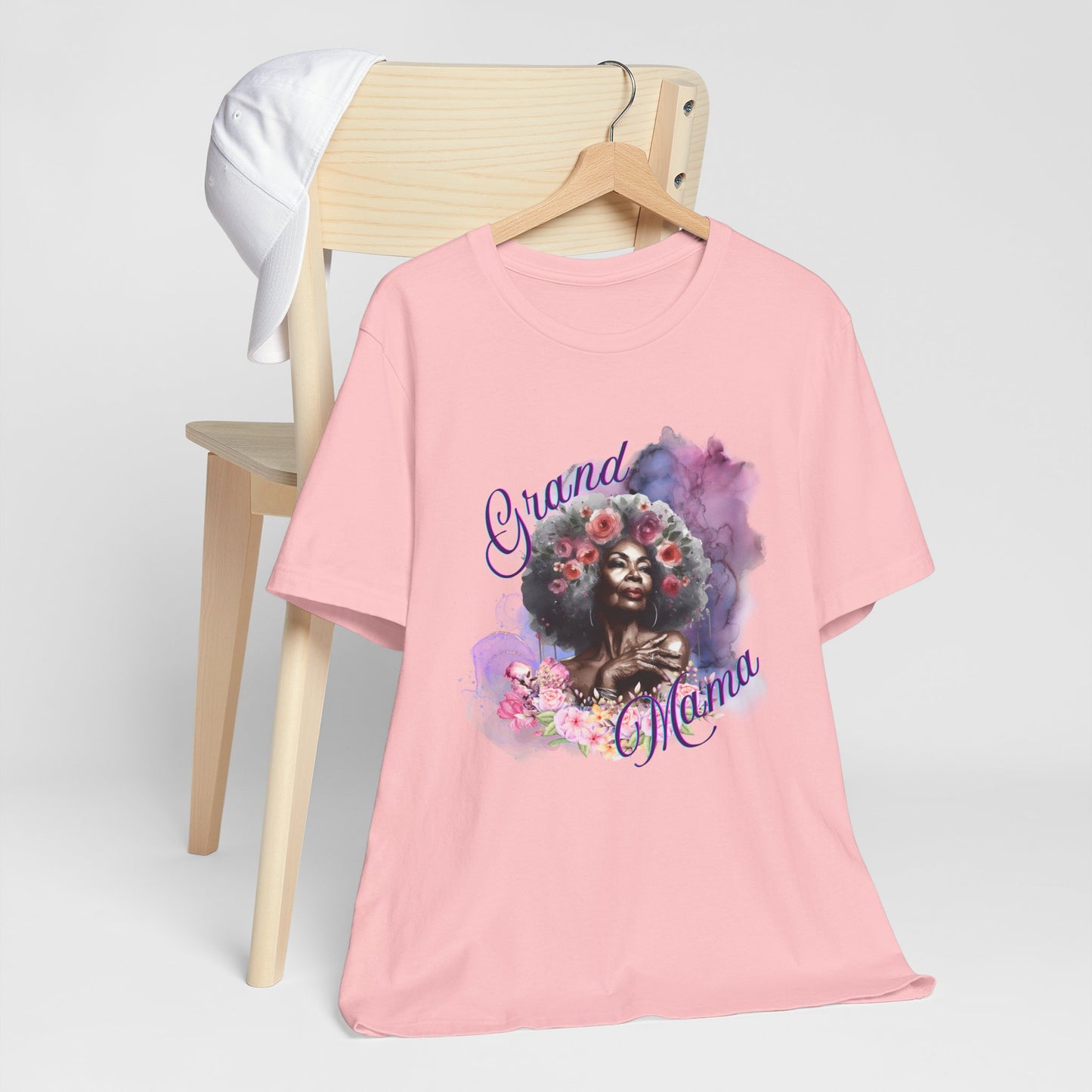 Grand Mama Floral Tee - Unisex Jersey Short Sleeve T-Shirt for Celebrating Grandmothers