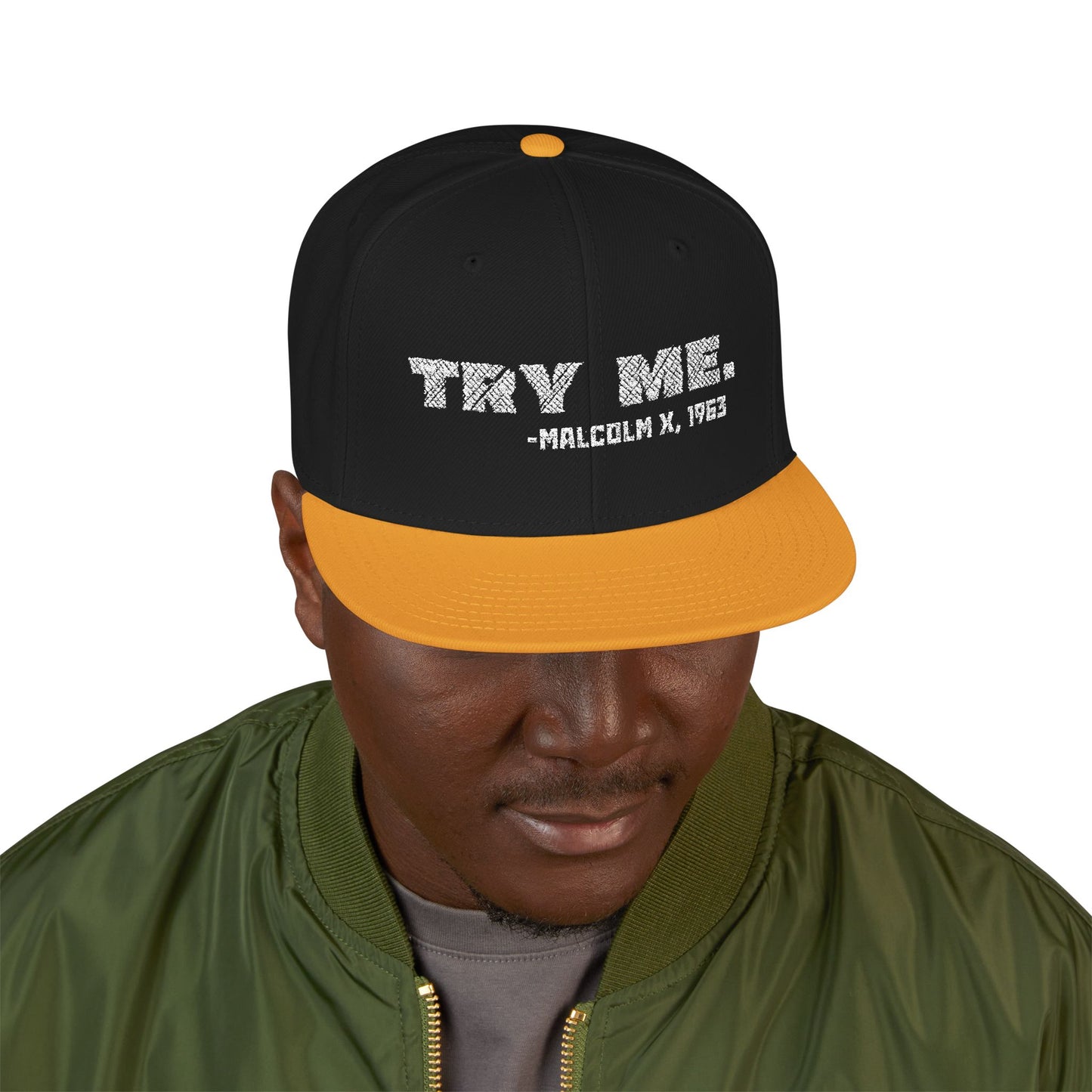 Malcolm X, 1963 History Snapback Embroidery Cap