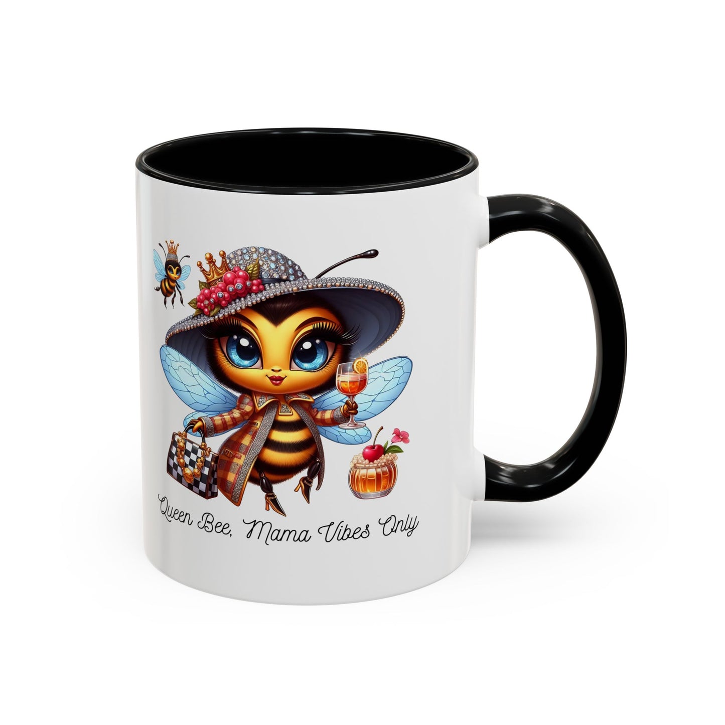 Queen Bee Coffee Mug - Cute Bee Design for Bee Lovers and Moms