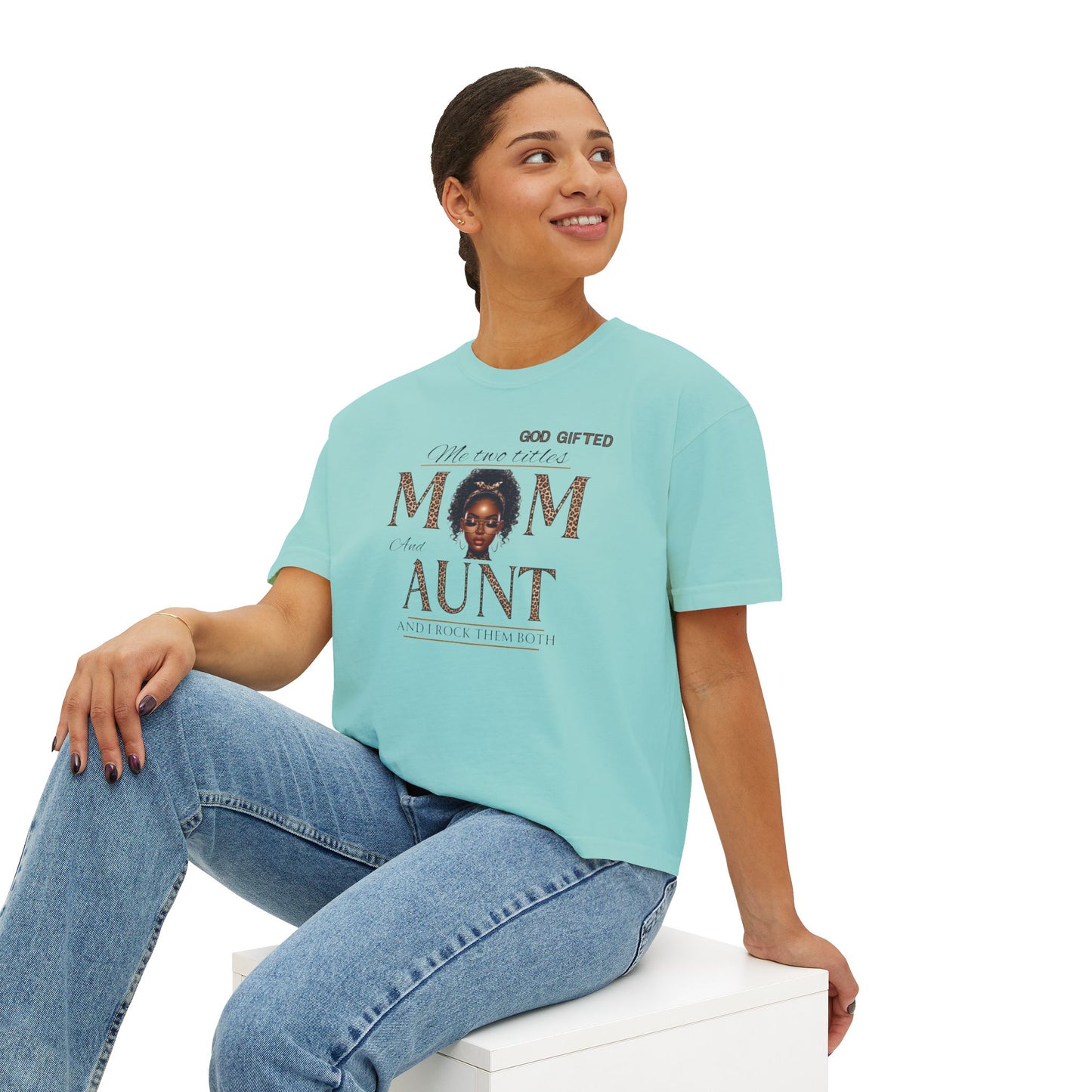 God Gifted Women's Boxy Tee - Mom and Aunt Pride Shirt