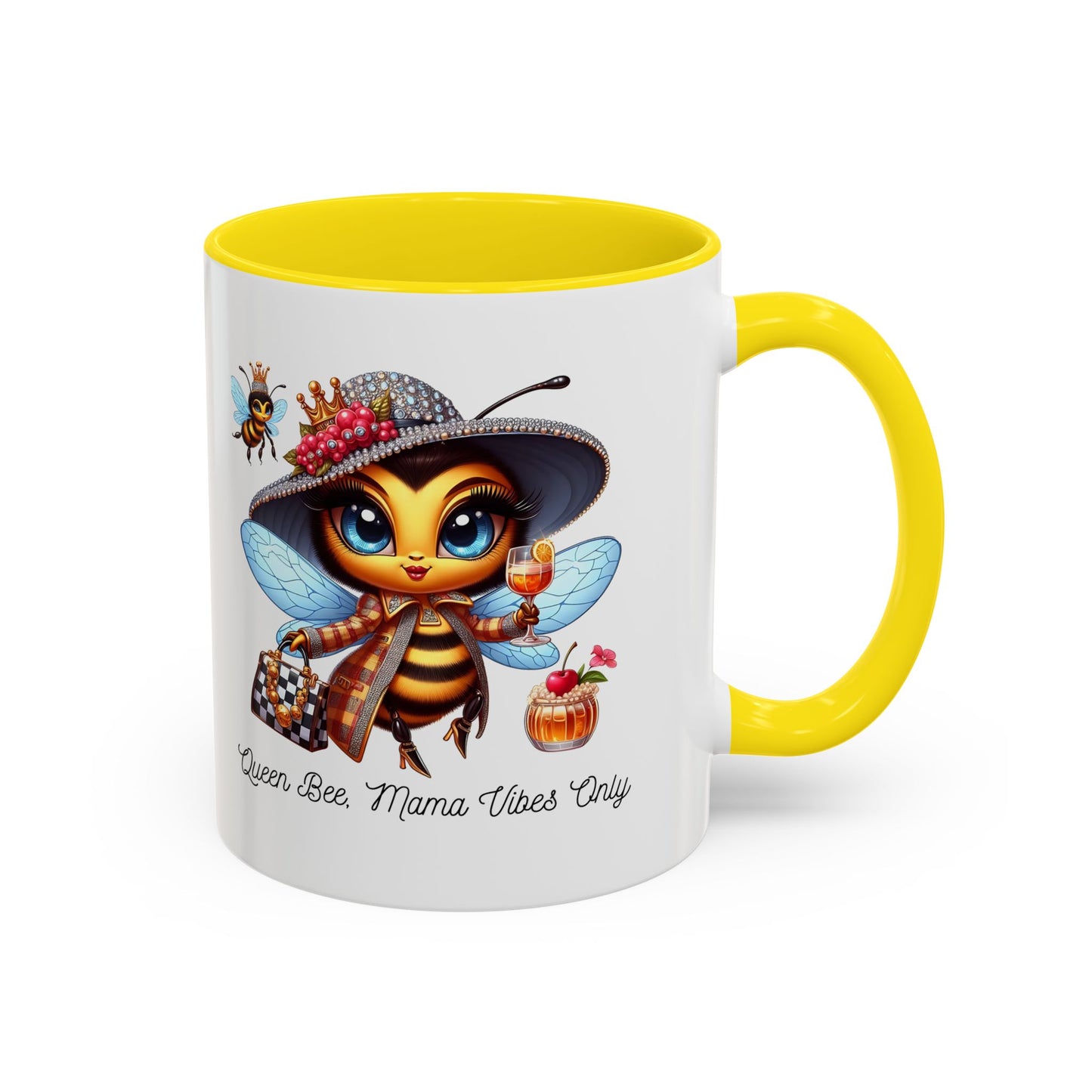 Queen Bee Coffee Mug - Cute Bee Design for Bee Lovers and Moms