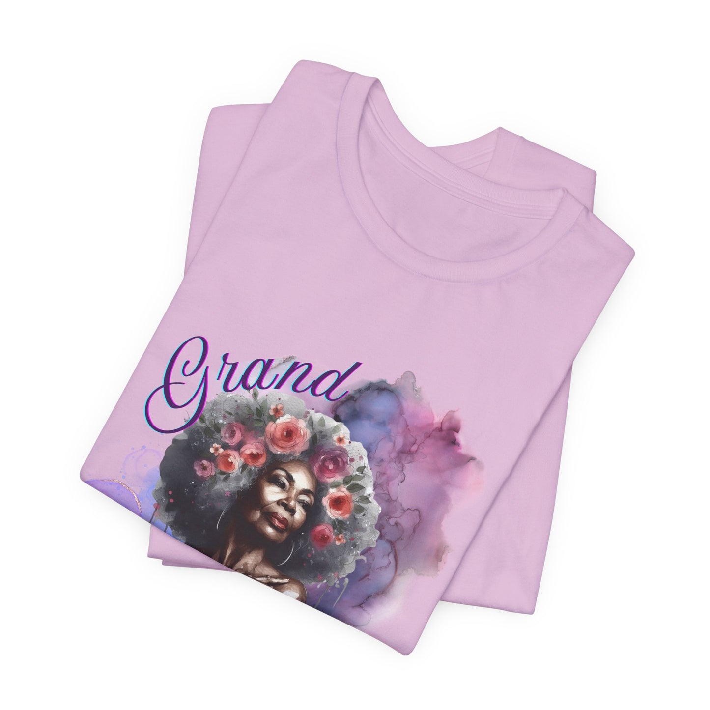 Grand Mama Floral Tee - Unisex Jersey Short Sleeve T-Shirt for Celebrating Grandmothers