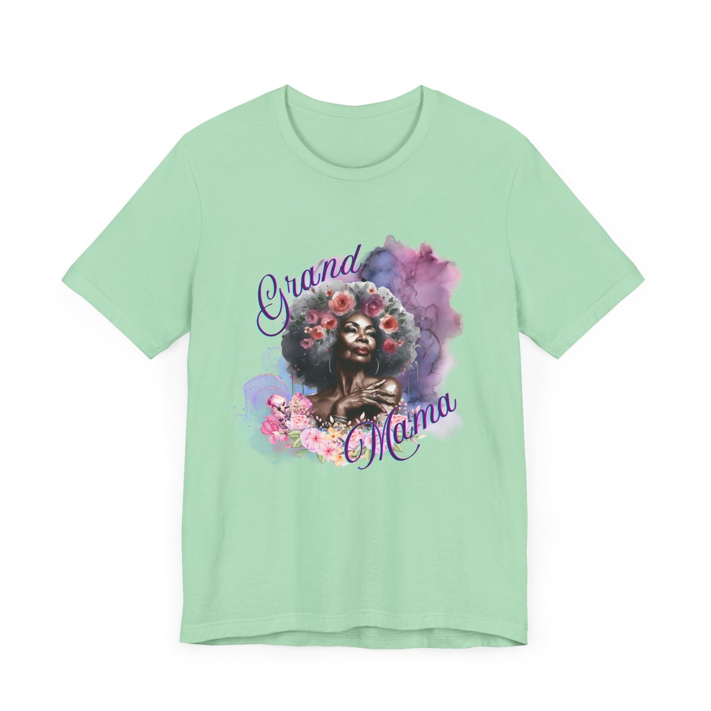 Grand Mama Floral Tee - Unisex Jersey Short Sleeve T-Shirt for Celebrating Grandmothers