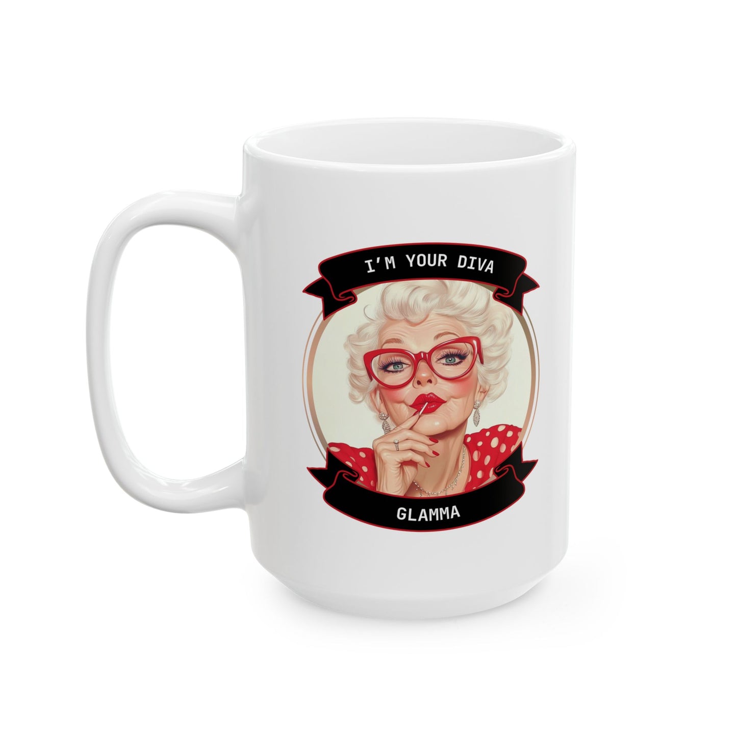 Vintage Pin-Up Style Ceramic Mother's day Mug - Fun Gift for Retro Lovers
