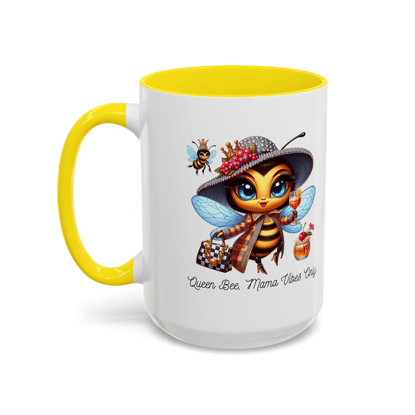Queen Bee Coffee Mug - Cute Bee Design for Bee Lovers and Moms