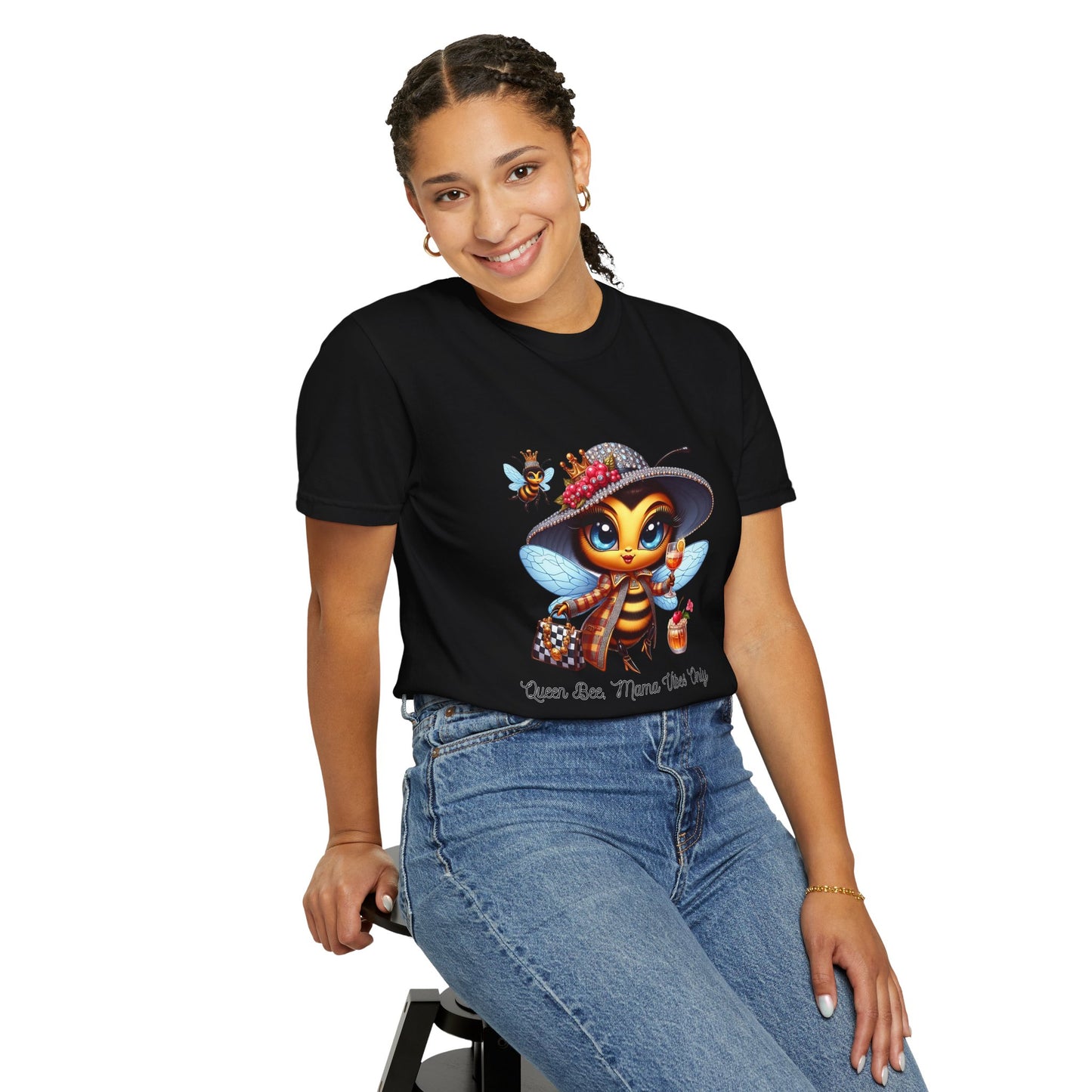 Queen Bee Mama Vibes Only T-Shirt | Unisex Garment-Dyed Tee