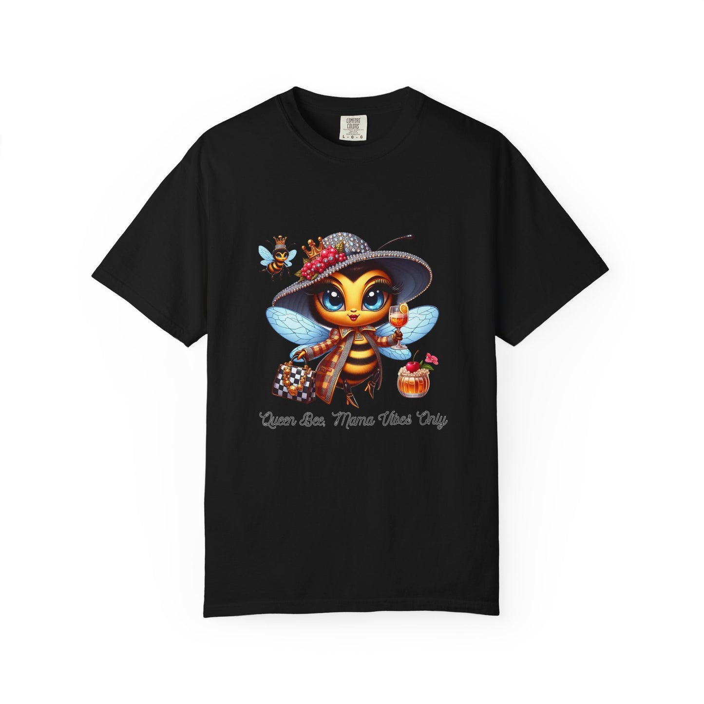 Queen Bee Mama Vibes Only T-Shirt | Unisex Garment-Dyed Tee