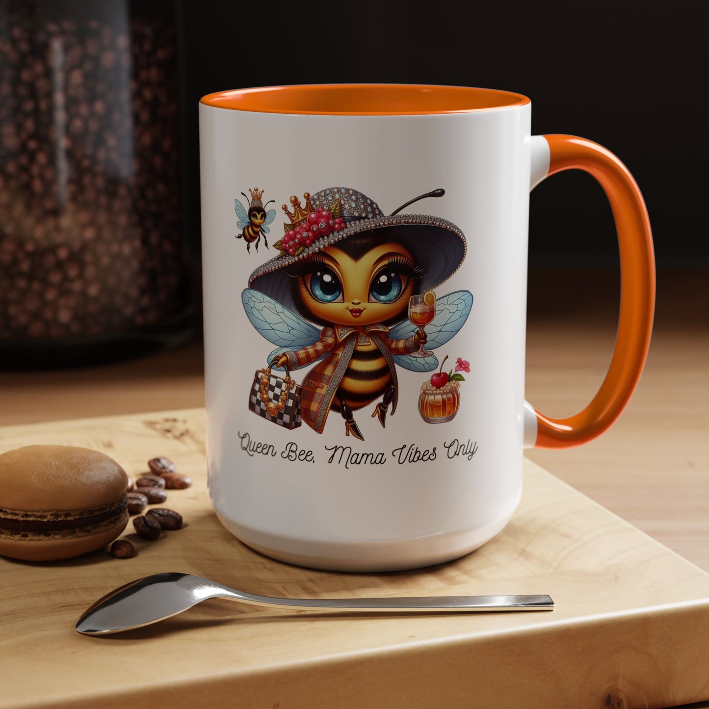 Queen Bee Coffee Mug - Cute Bee Design for Bee Lovers and Moms