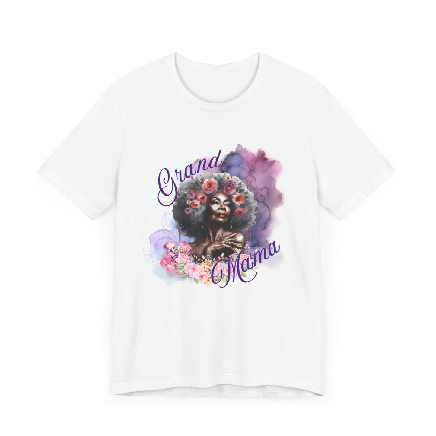 Grand Mama Floral Tee - Unisex Jersey Short Sleeve T-Shirt for Celebrating Grandmothers
