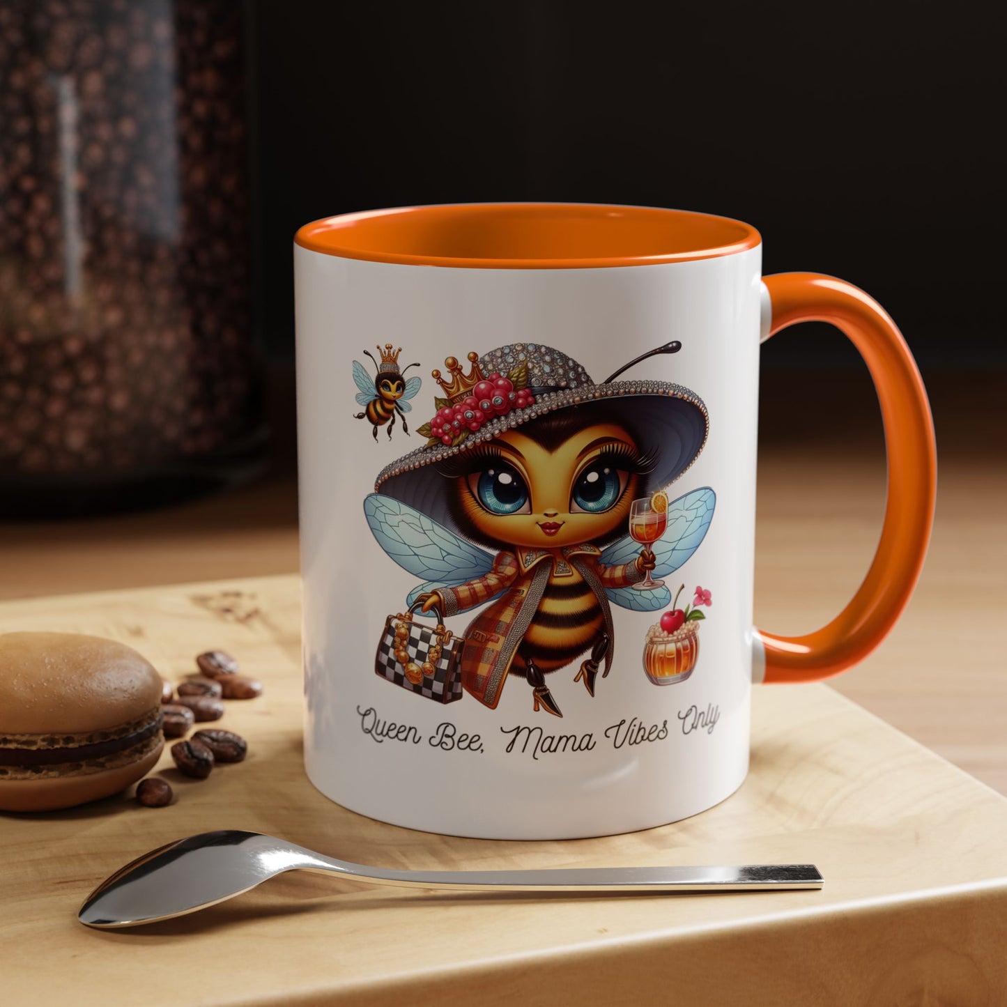Queen Bee Coffee Mug - Cute Bee Design for Bee Lovers and Moms