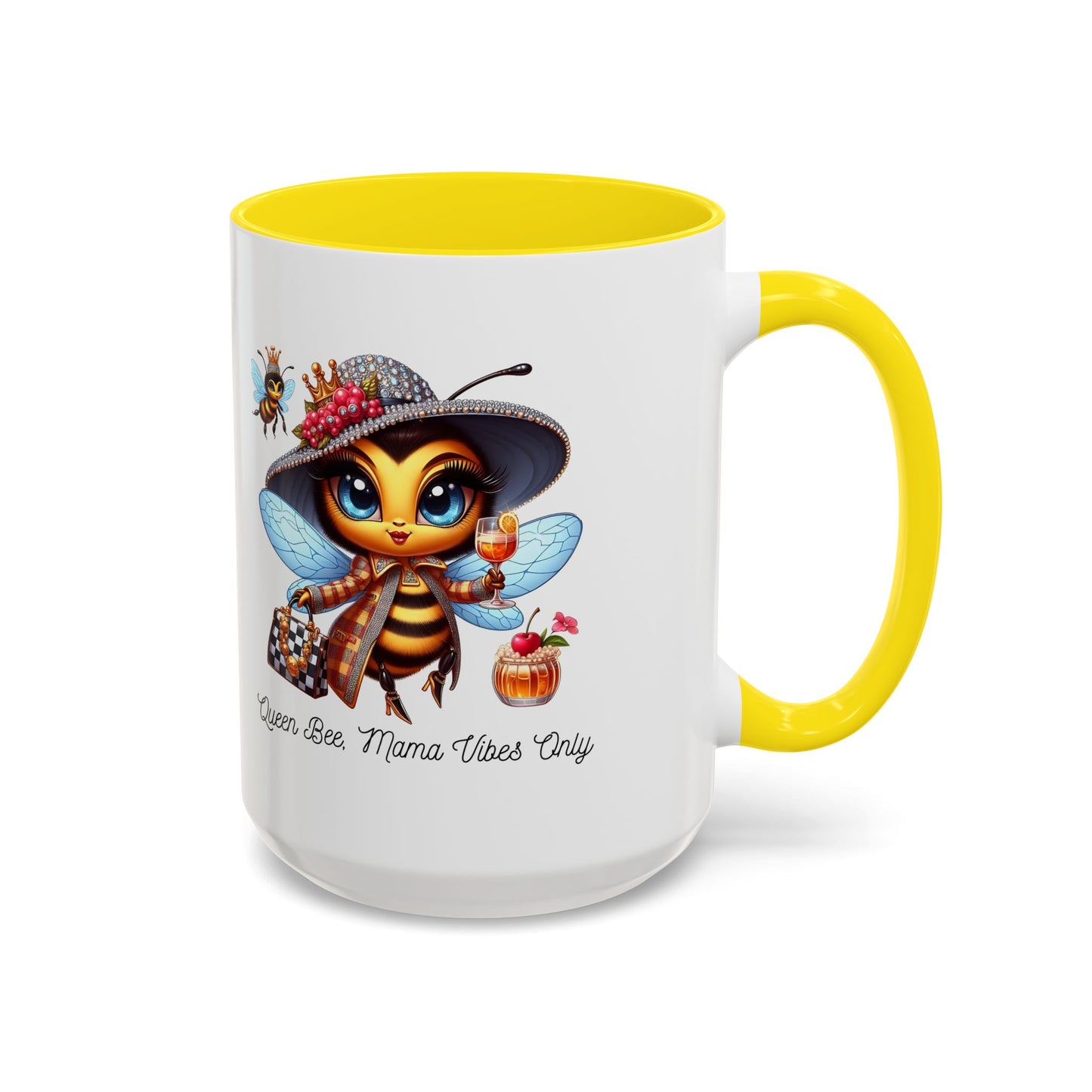 Queen Bee Coffee Mug - Cute Bee Design for Bee Lovers and Moms