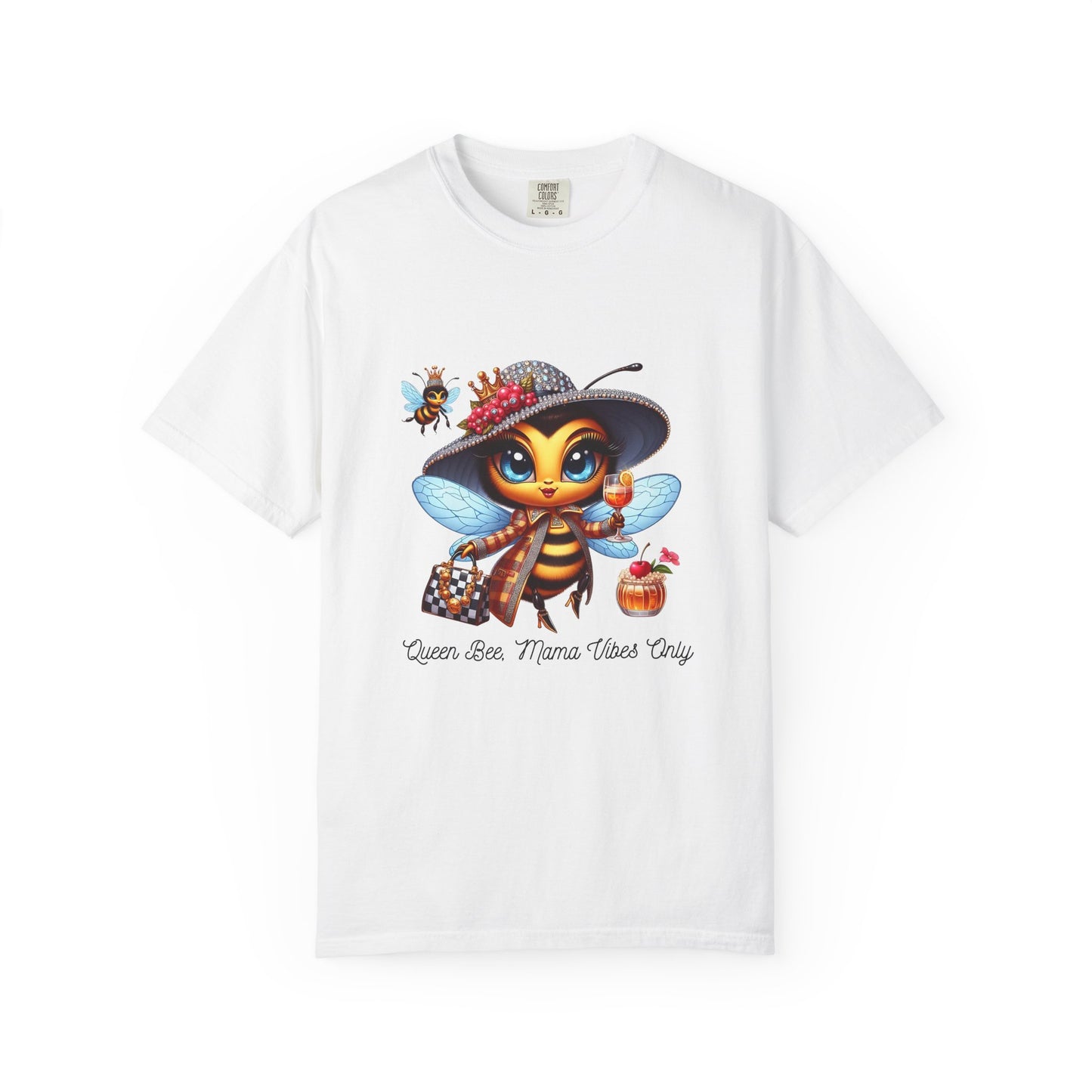 Queen Bee Mama Vibes Only T-Shirt | Unisex Garment-Dyed Tee