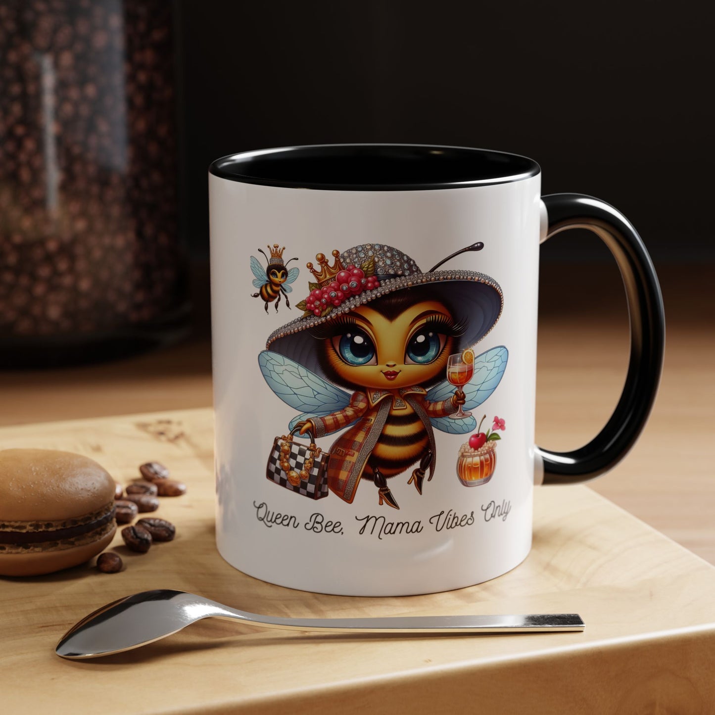 Queen Bee Coffee Mug - Cute Bee Design for Bee Lovers and Moms