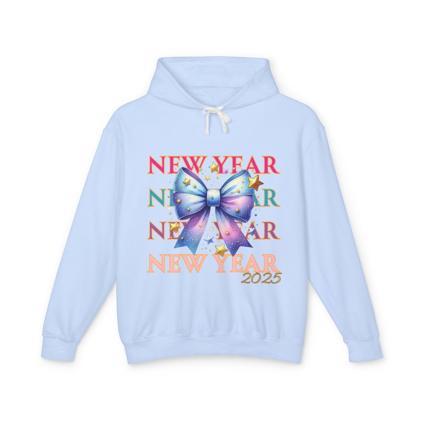 New Years 2025 Unisex Lightweight Hooded Sweatshirt