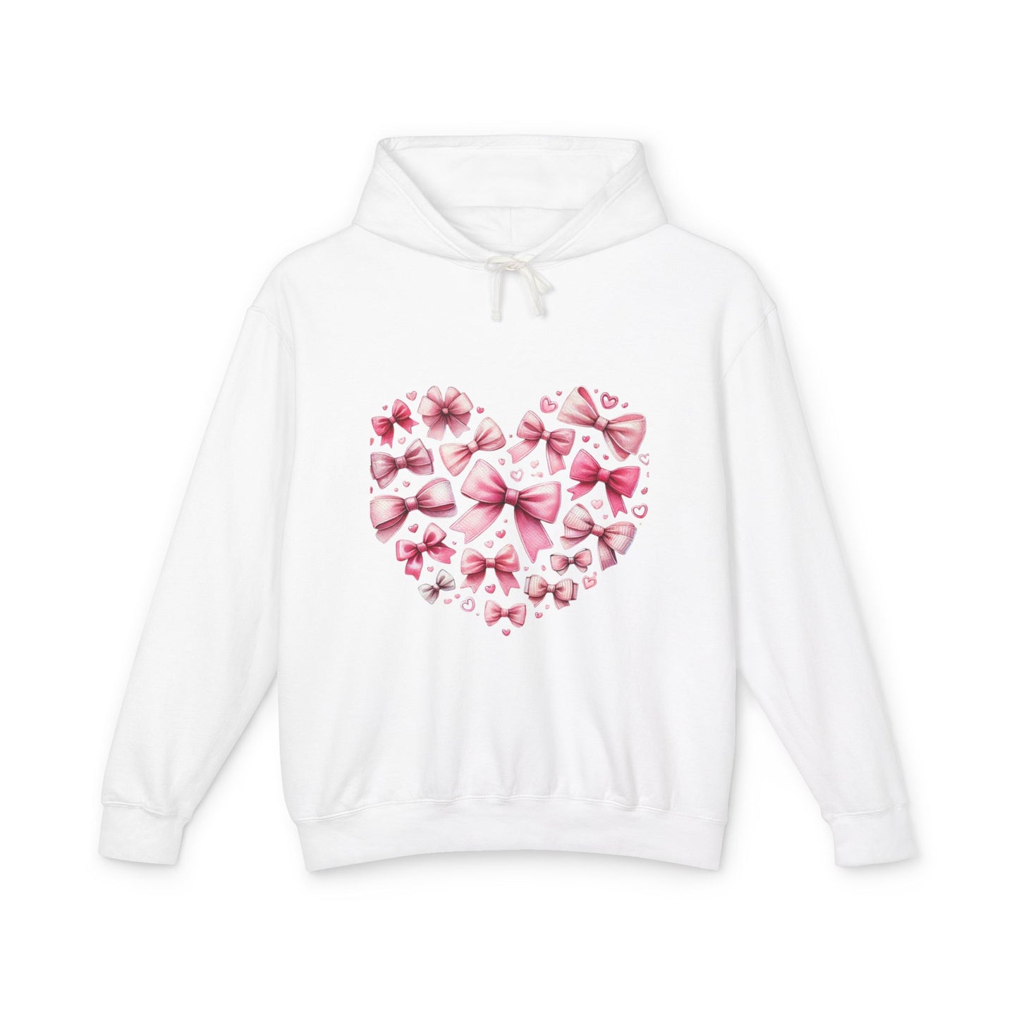 Coquette Valentine's Heart  Unisex Lightweight Hooded Sweatshirt