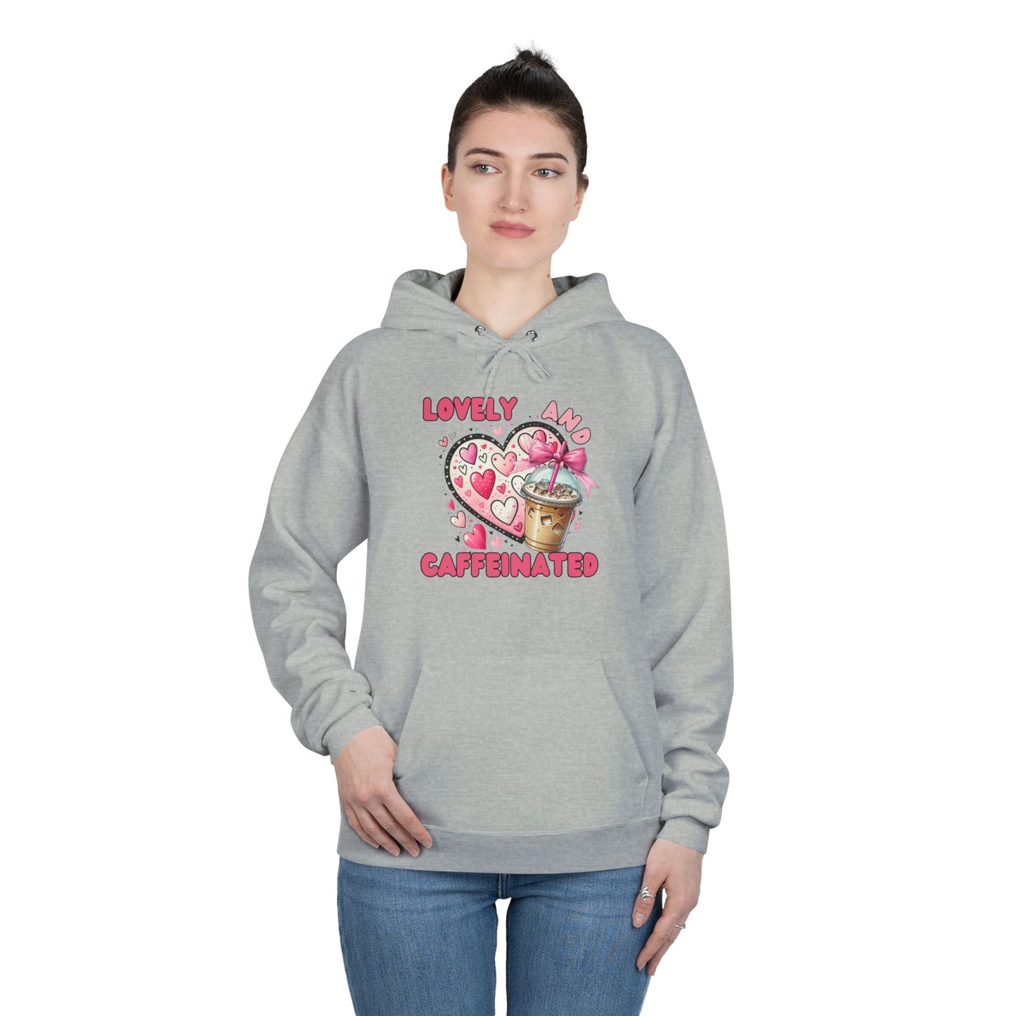 Loved and Caffeinated Valentine's Day Hoodie Sweatshirt